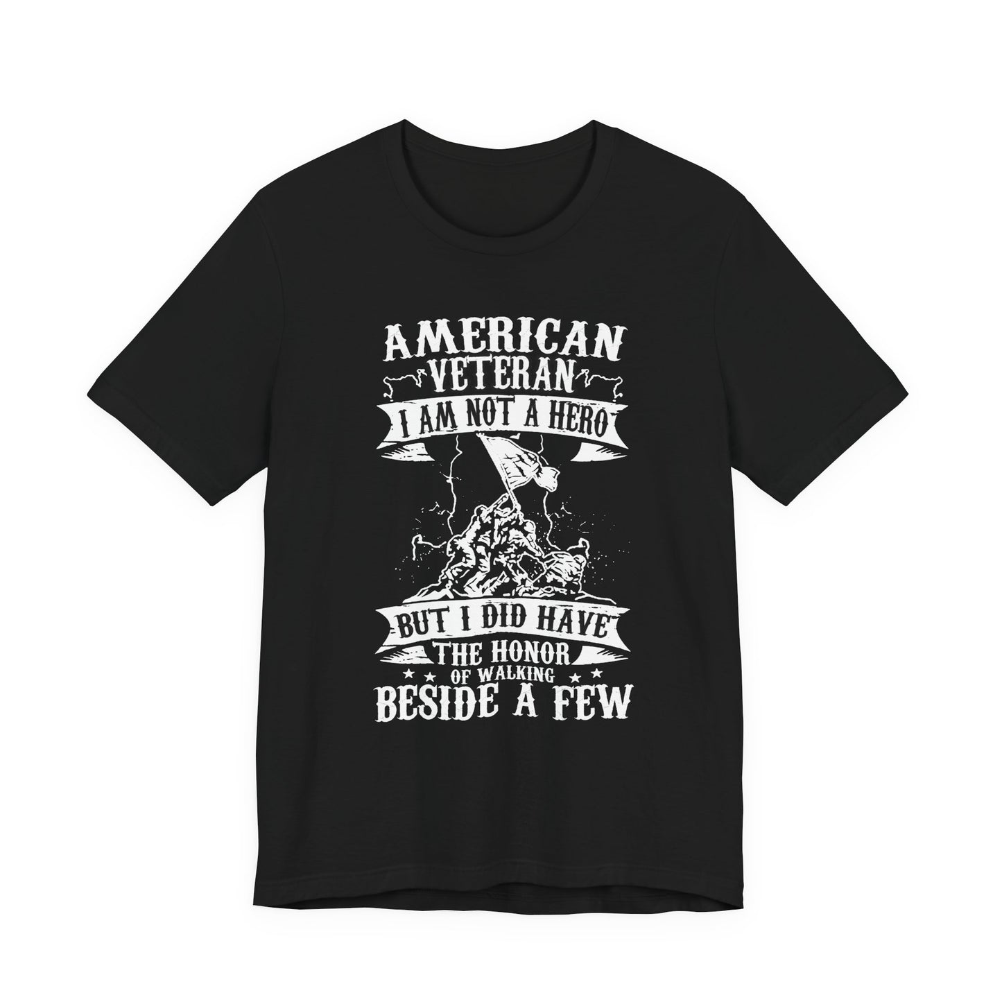 American Veteran I Am Not A Hero T-Shirt Military Tribute Unisex Cotton Tee v53