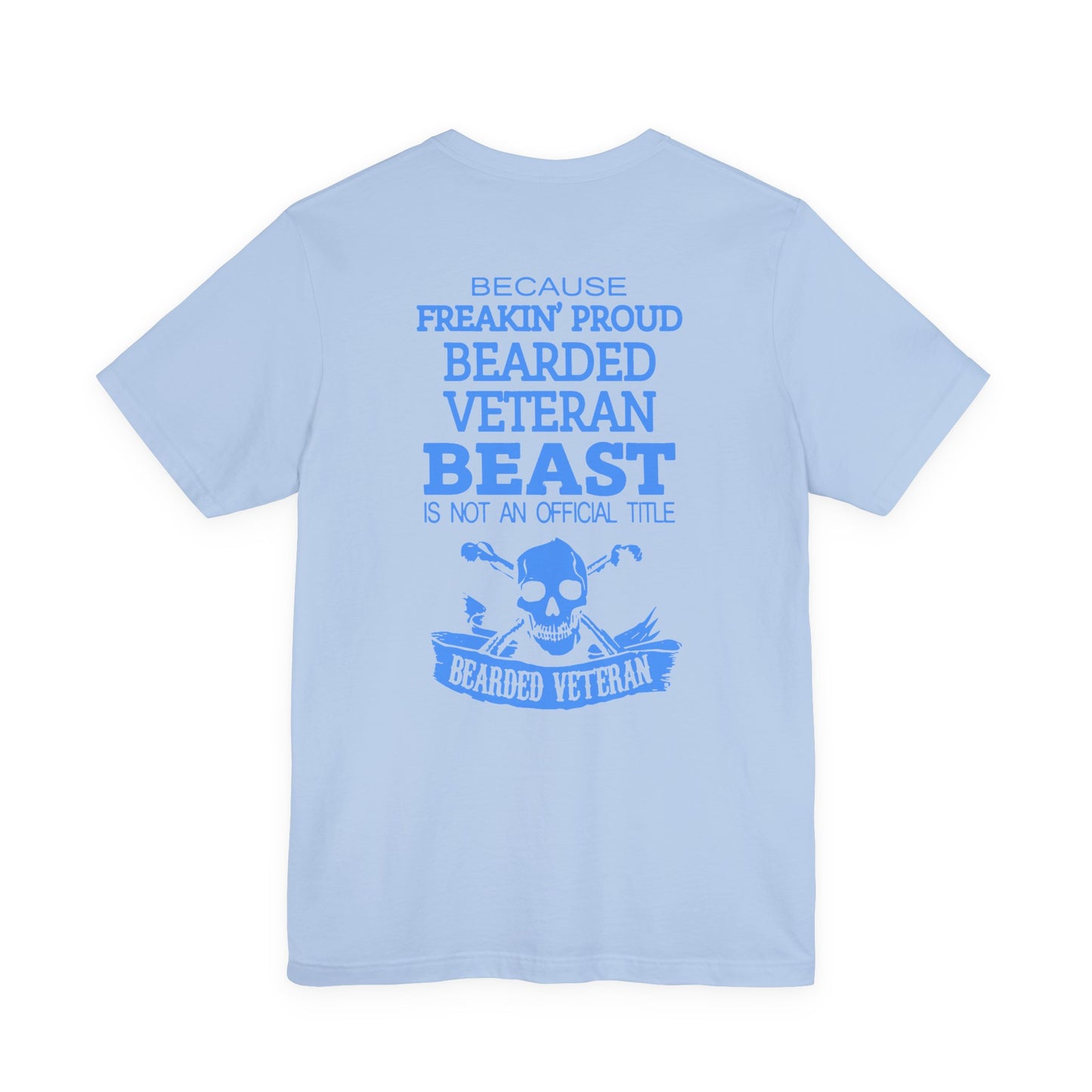 Bearded Veteran Beast T-Shirt Military Skull Beard Graphic Unisex Cotton Tee v46
