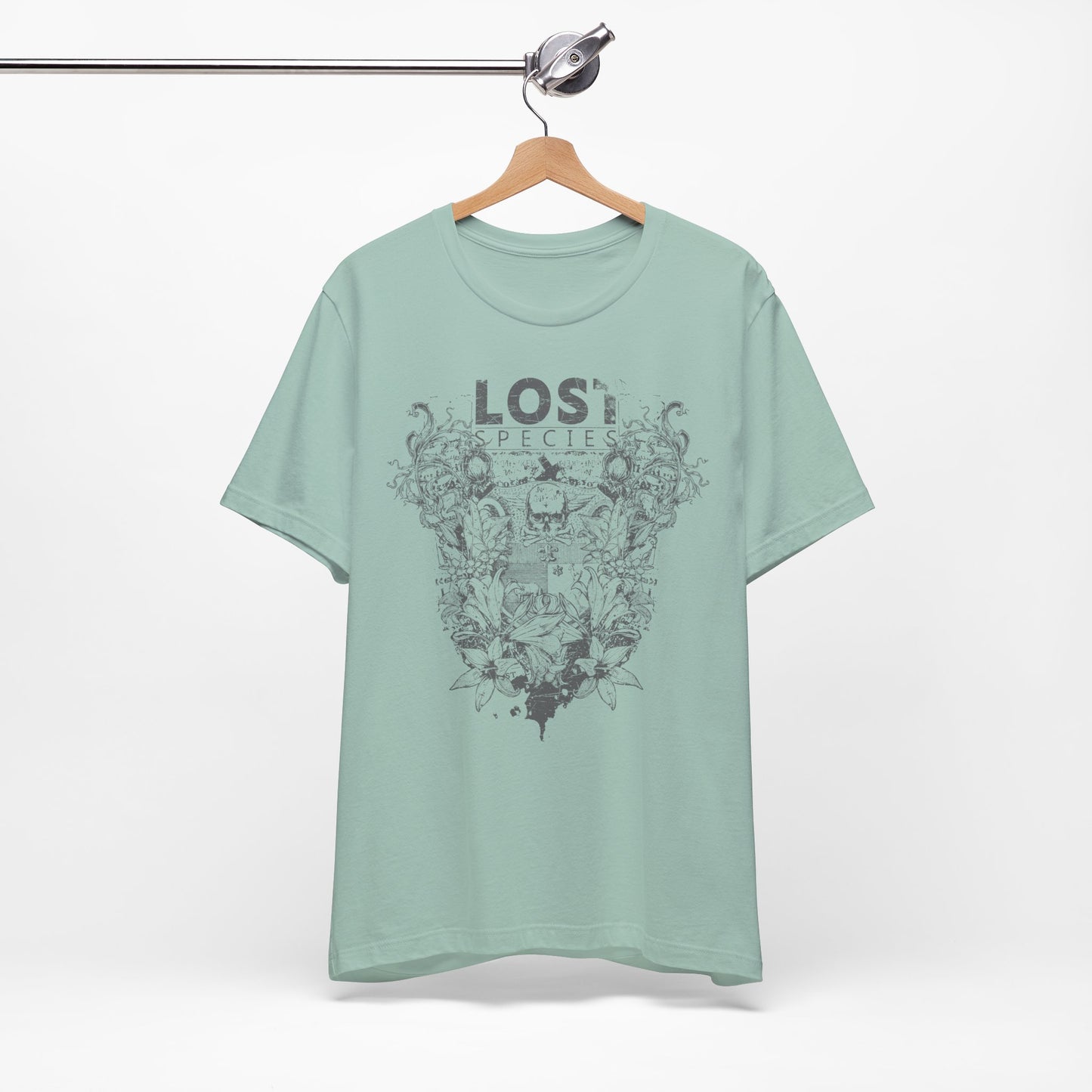 Lost Species Tee Floral Wildlife Illustration Rock Band T-Shirt A-7