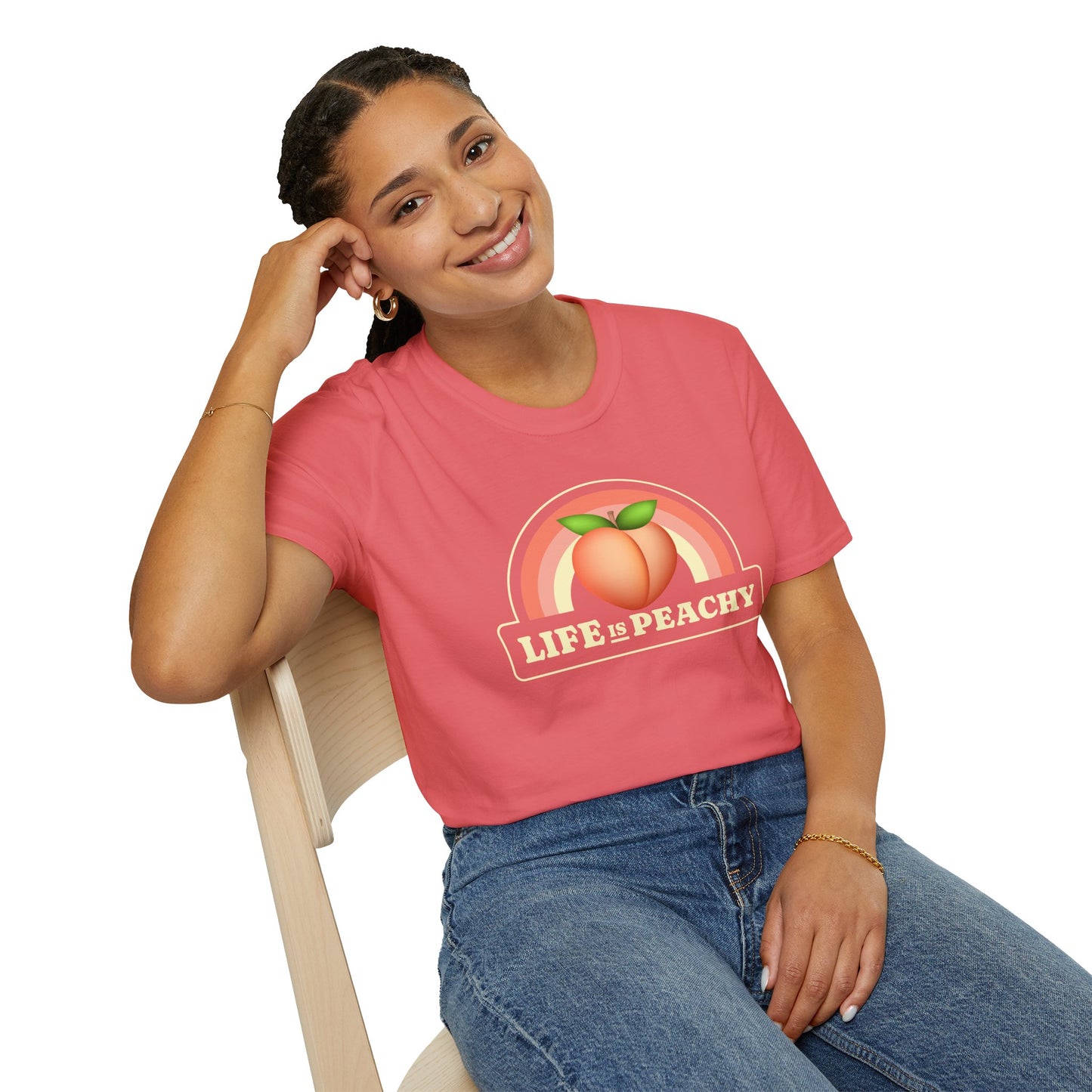 Food Tees, Funny Food T Shirts, Funny T Shirts, Shirt with Fruits, Shirt with Peach