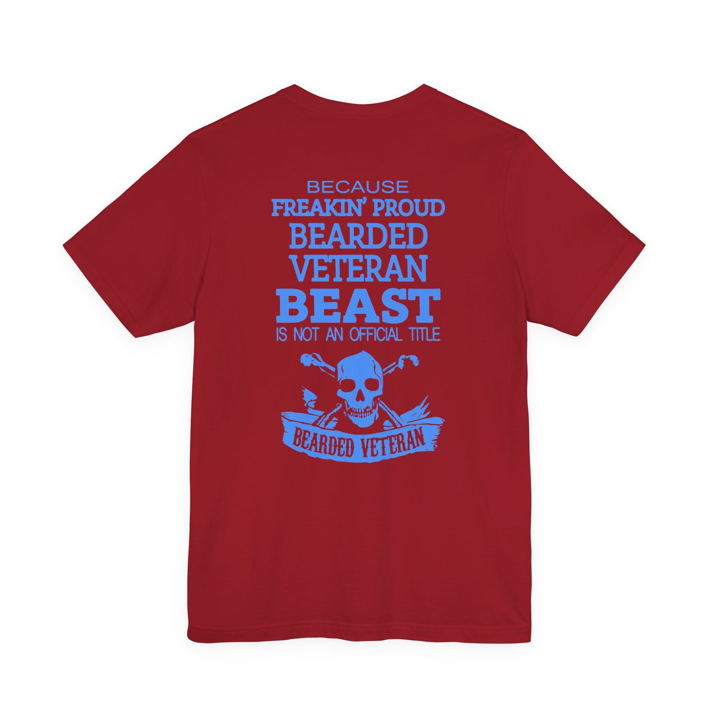 Bearded Veteran Beast T-Shirt Military Skull Beard Graphic Unisex Cotton Tee v46