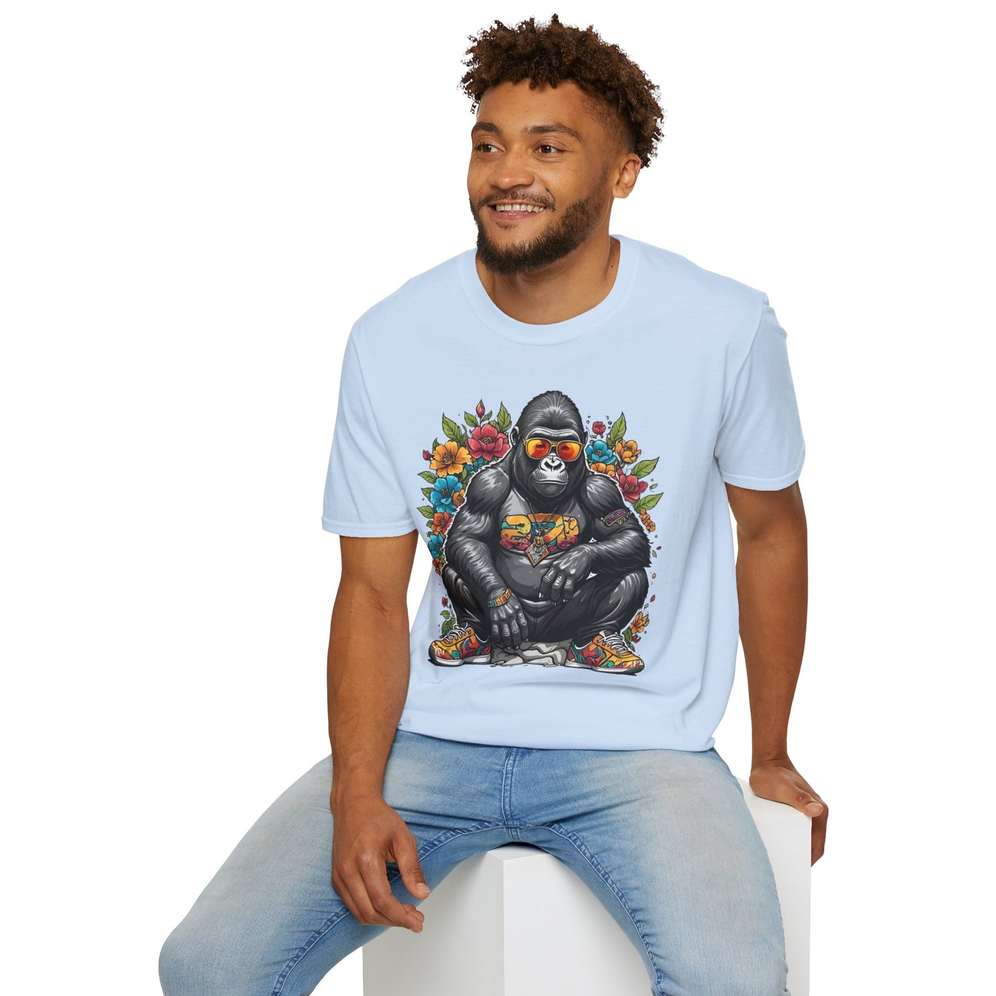 Animals Tees, Funny Animals Shirt, T Shirts with Funny Animals, T-Shirt with Gorilla, Monkey Tees