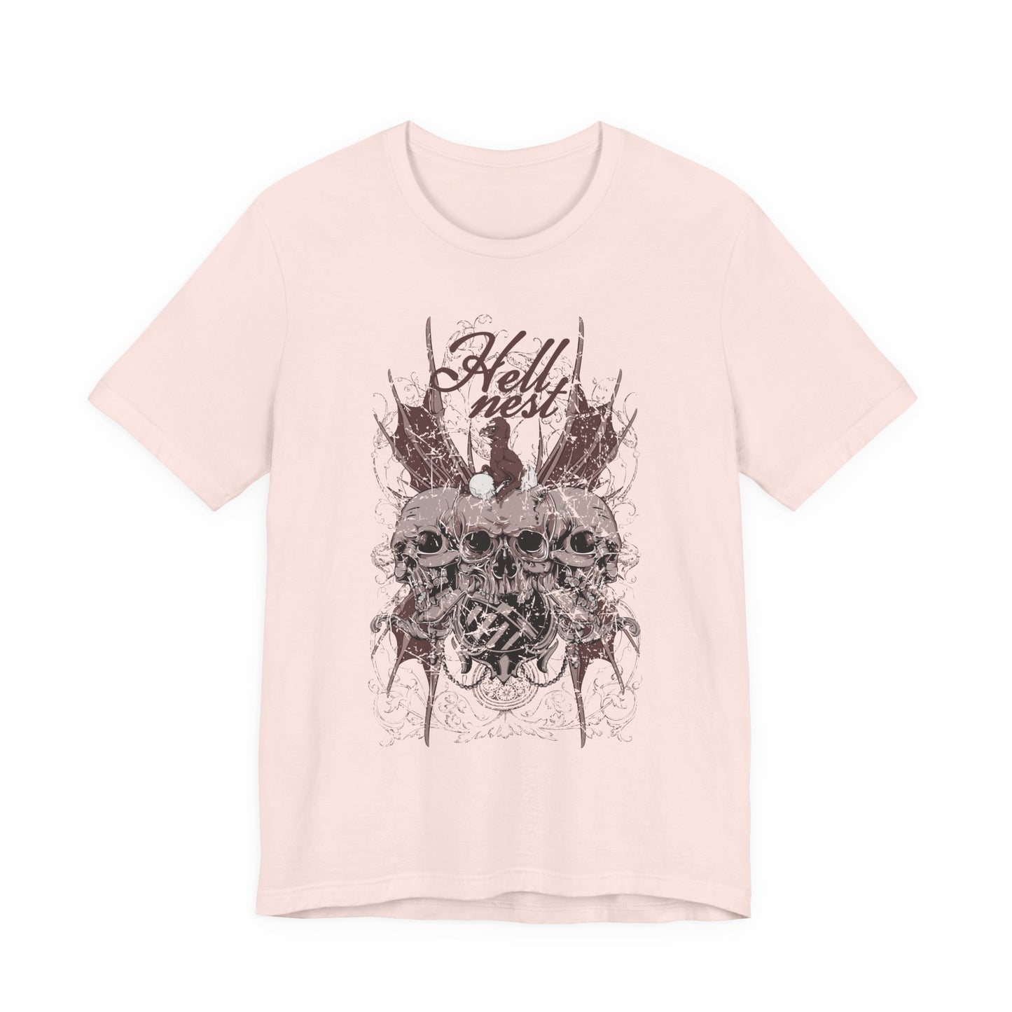 Skull Cluster graphic tee Gothic skulls grunge floral design