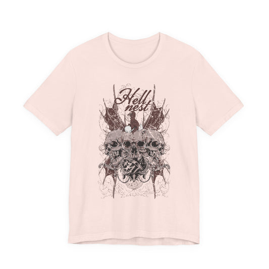 Skull Cluster graphic tee Gothic skulls grunge floral design