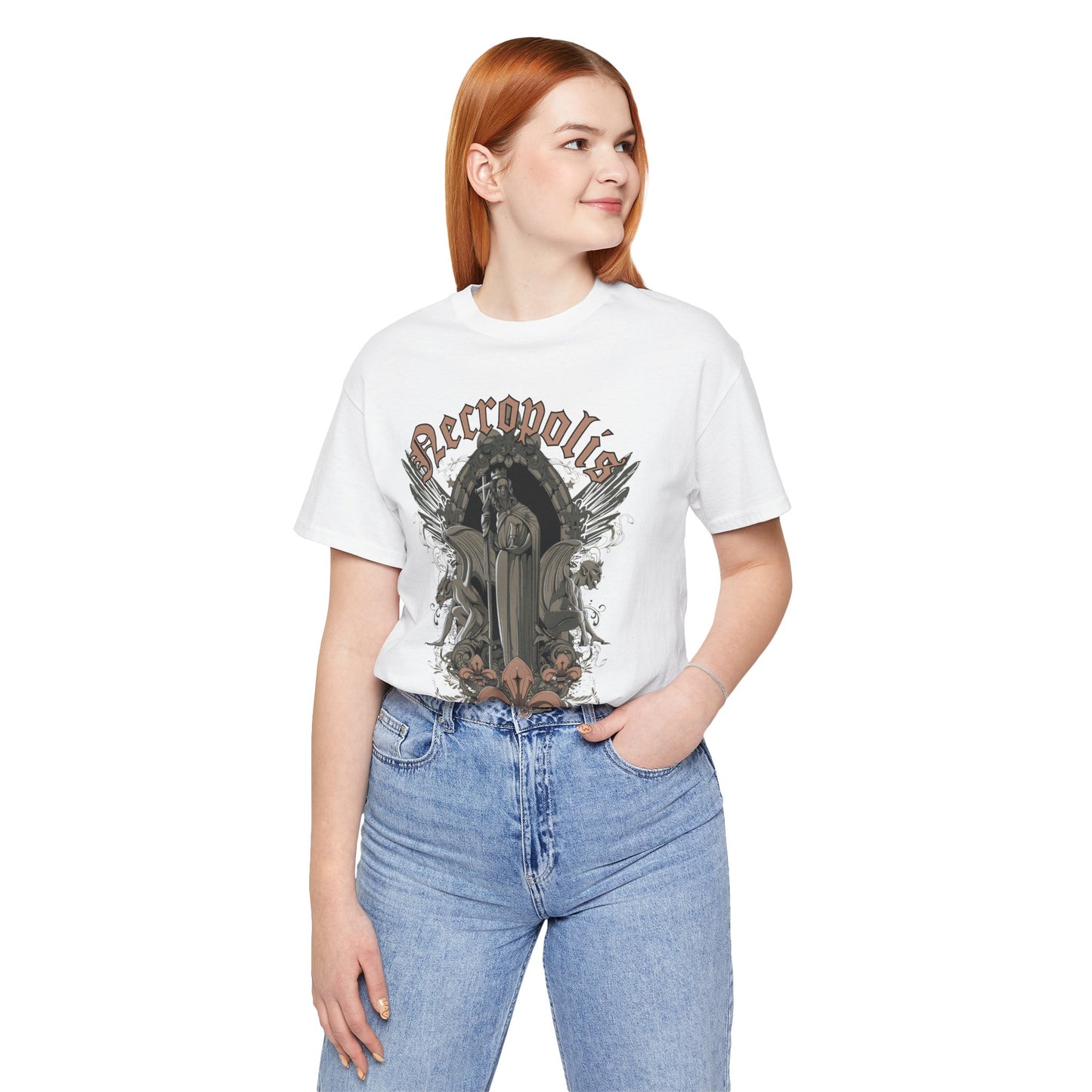 Gothic Skull Graphic Unisex Cotton T-Shirt r7