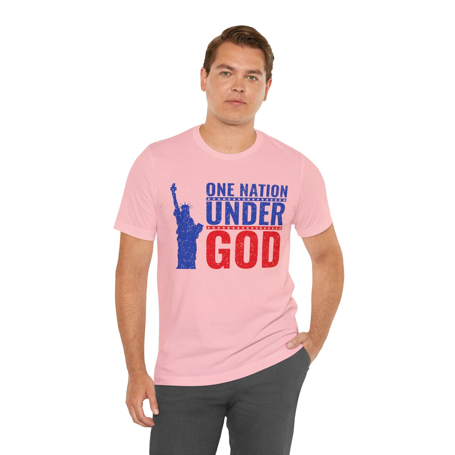Statue of Liberty Patriotic Graphic Unisex Cotton T-Shirt a6