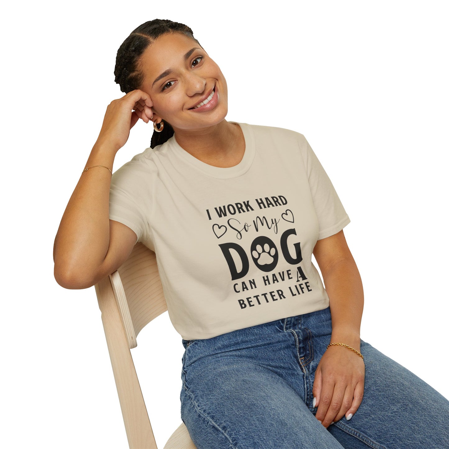 Dog Slogan T Shirts With Funny Words Unisex Tee Shirt Cute Quotes Gildan Softstyle 64000 Cotton