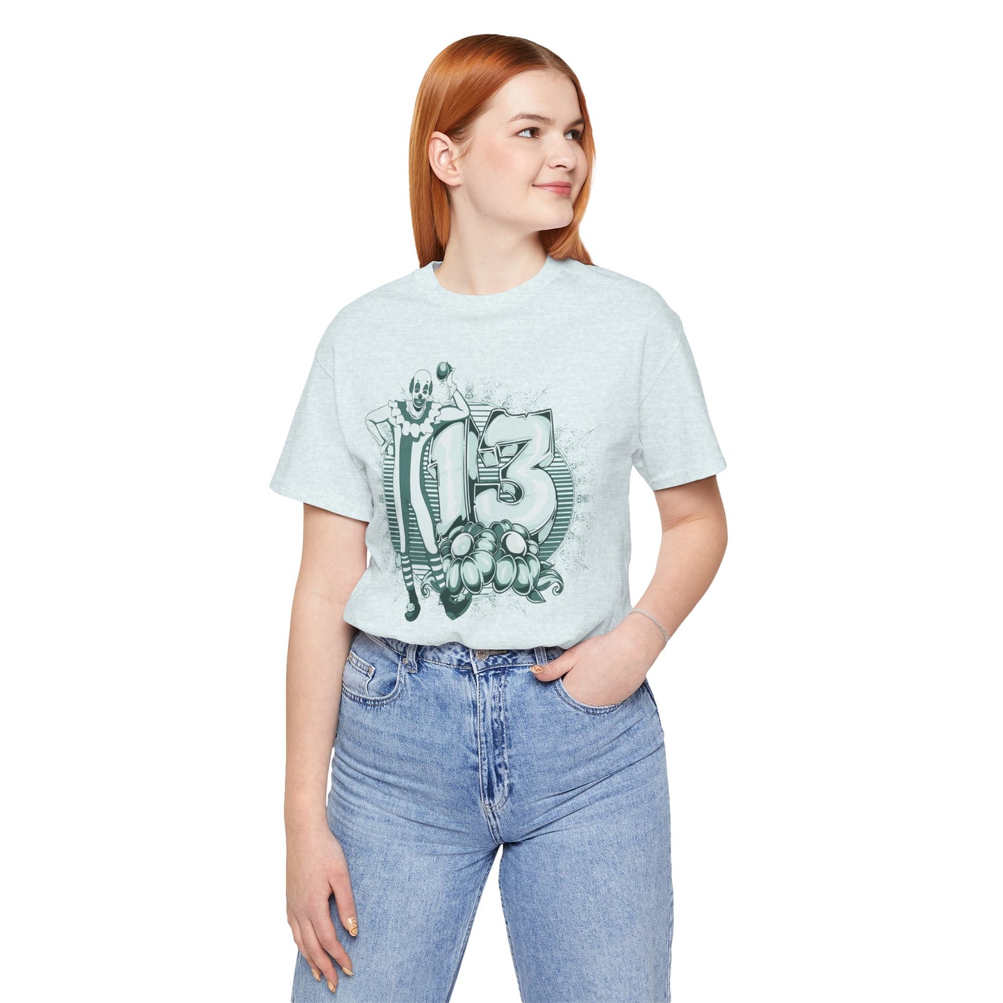 Vintage Clown Graphic Illustration Unisex Cotton T-Shirt Art-39