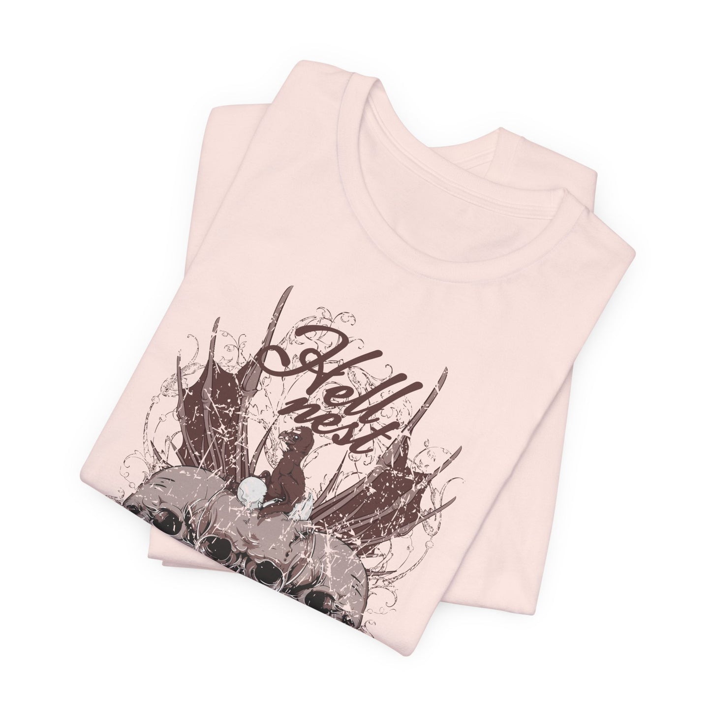 Skull Cluster graphic tee Gothic skulls grunge floral design