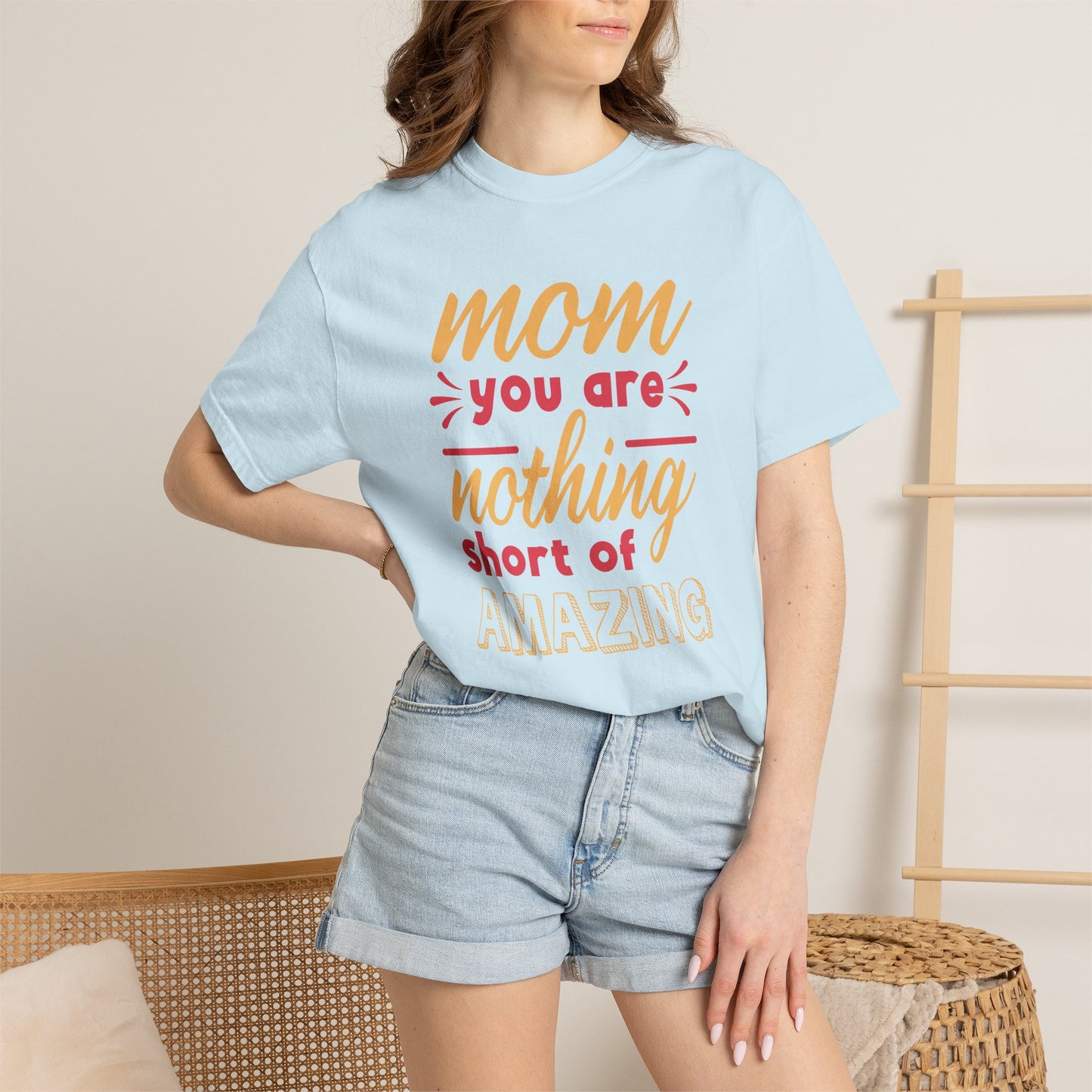 Mom T-shirt Mother's Day Mama Tee Unisex Comfort Colors Garment-Dyed Cotton h21
