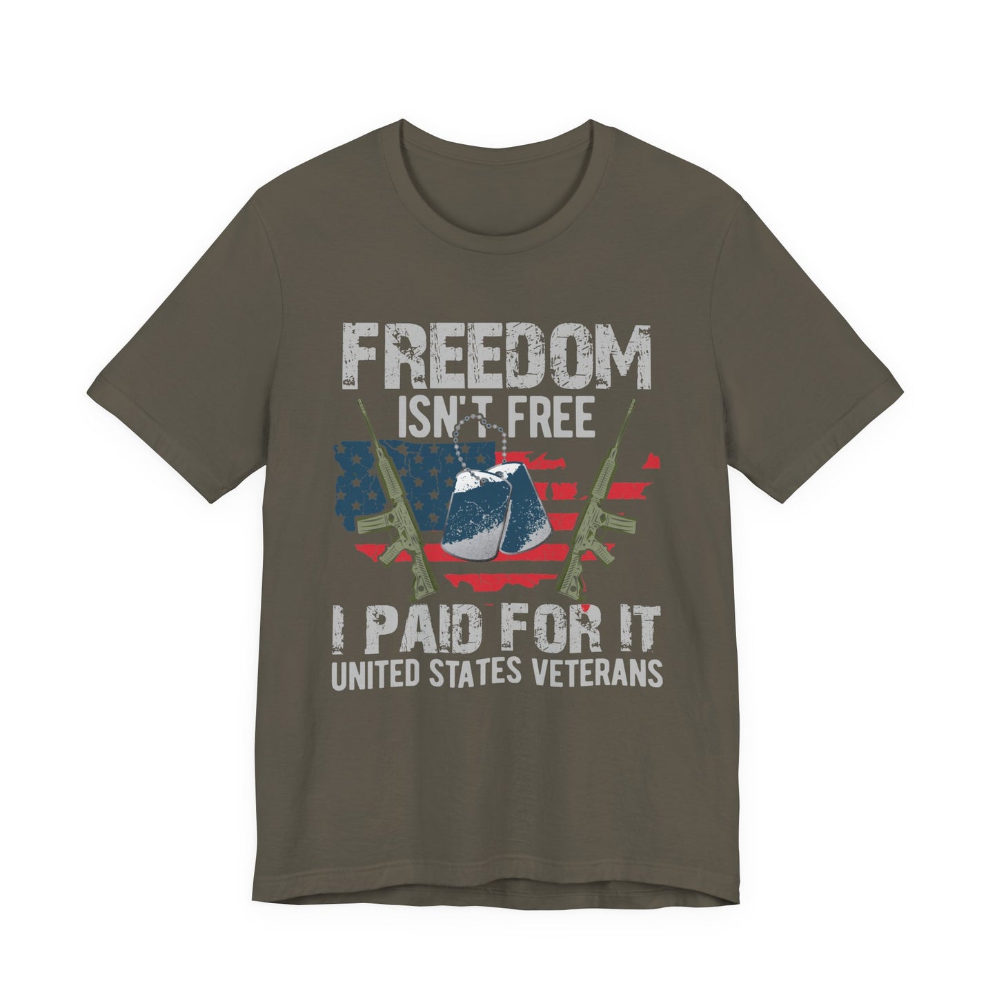 Army Veteran Patriotic Graphic Design Unisex Cotton T-Shirt v20