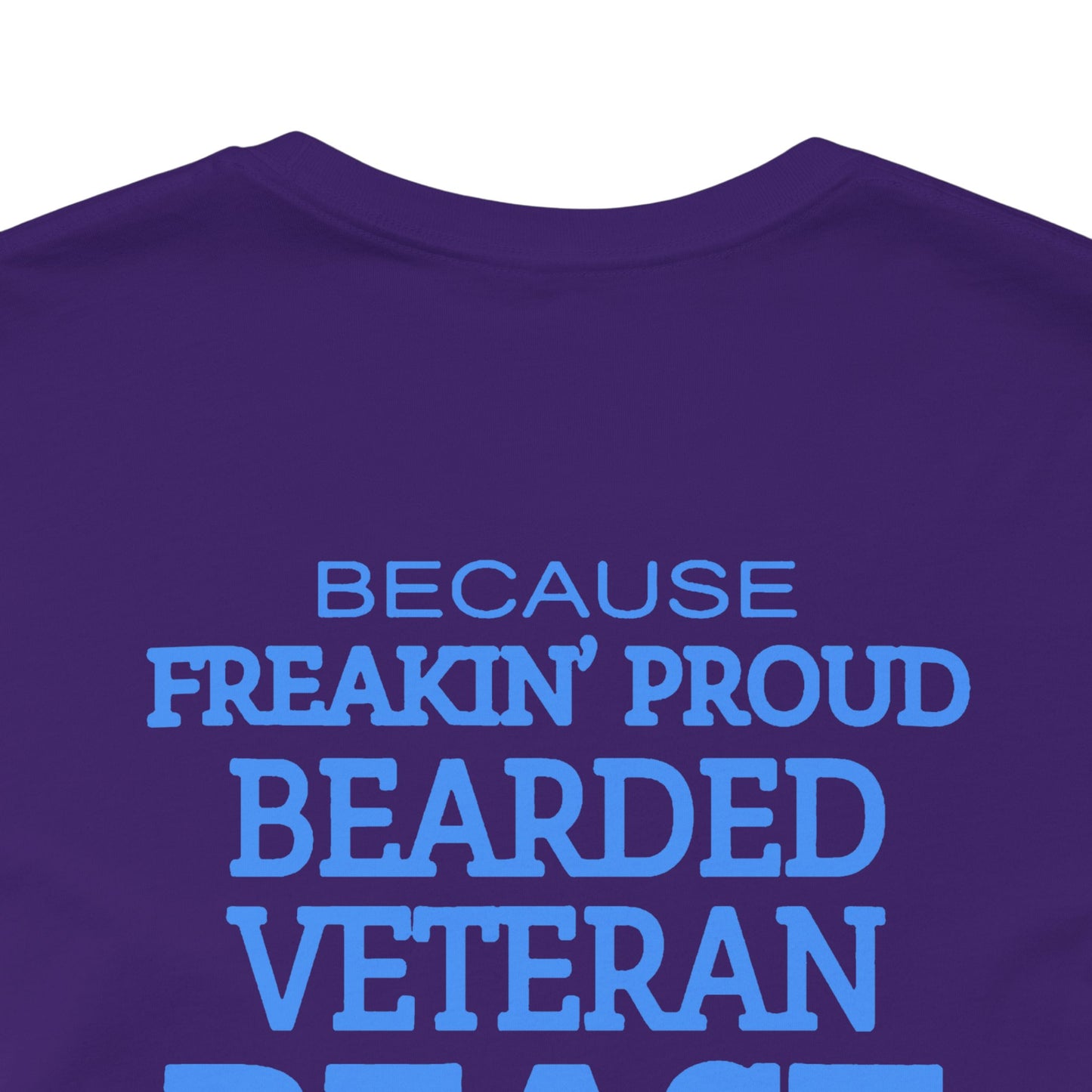 Bearded Veteran Beast T-Shirt Military Skull Beard Graphic Unisex Cotton Tee v46