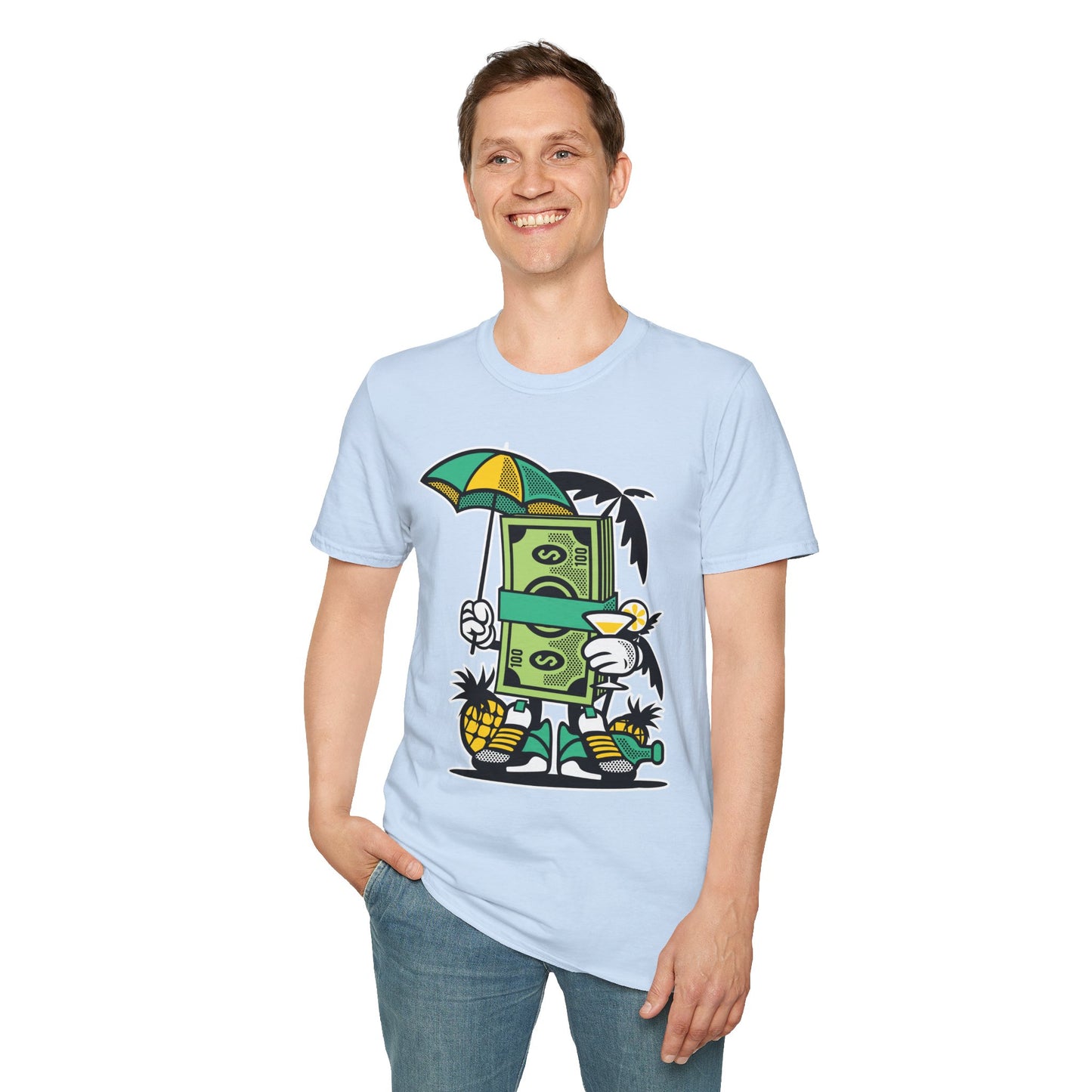 Cartoon T Shirt Animation T Shirt Funny Tee Unisex Softstyle Cotton Tee Art Design 64000