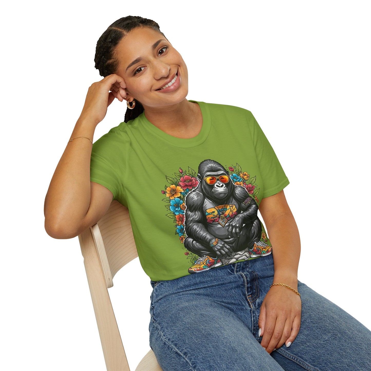 Animals Tees, Funny Animals Shirt, T Shirts with Funny Animals, T-Shirt with Gorilla, Monkey Tees