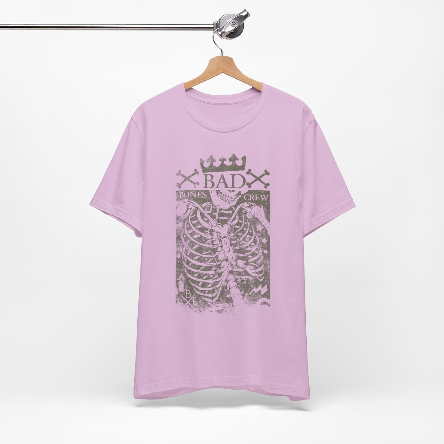 Skeleton Ribcage Tee Bones Crew Graphic Shirt A-10