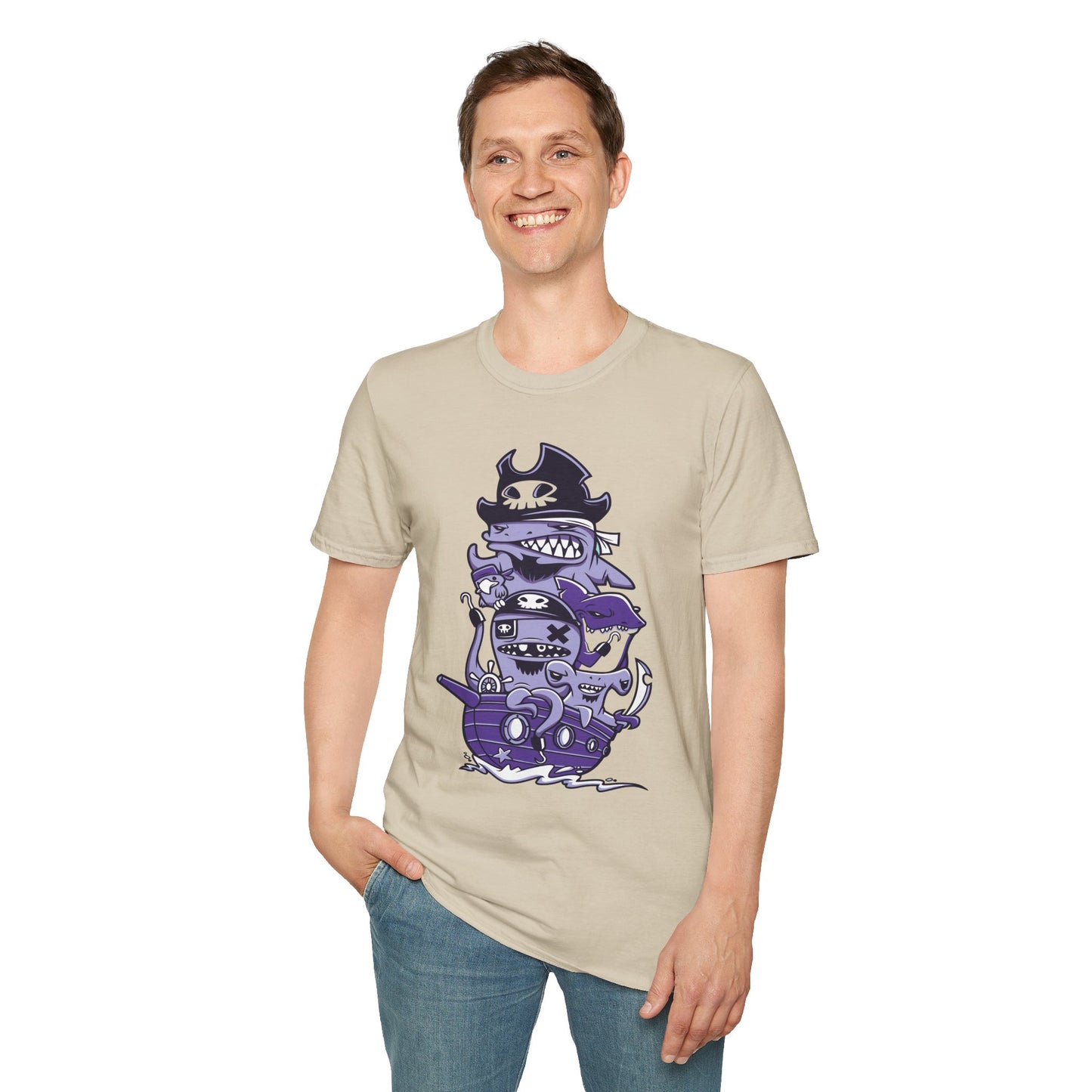 Cartoon T Shirt Animation Tee Unisex Softstyle 64000 100 Percent Ring Spun Cotton Funny Graphic Tee