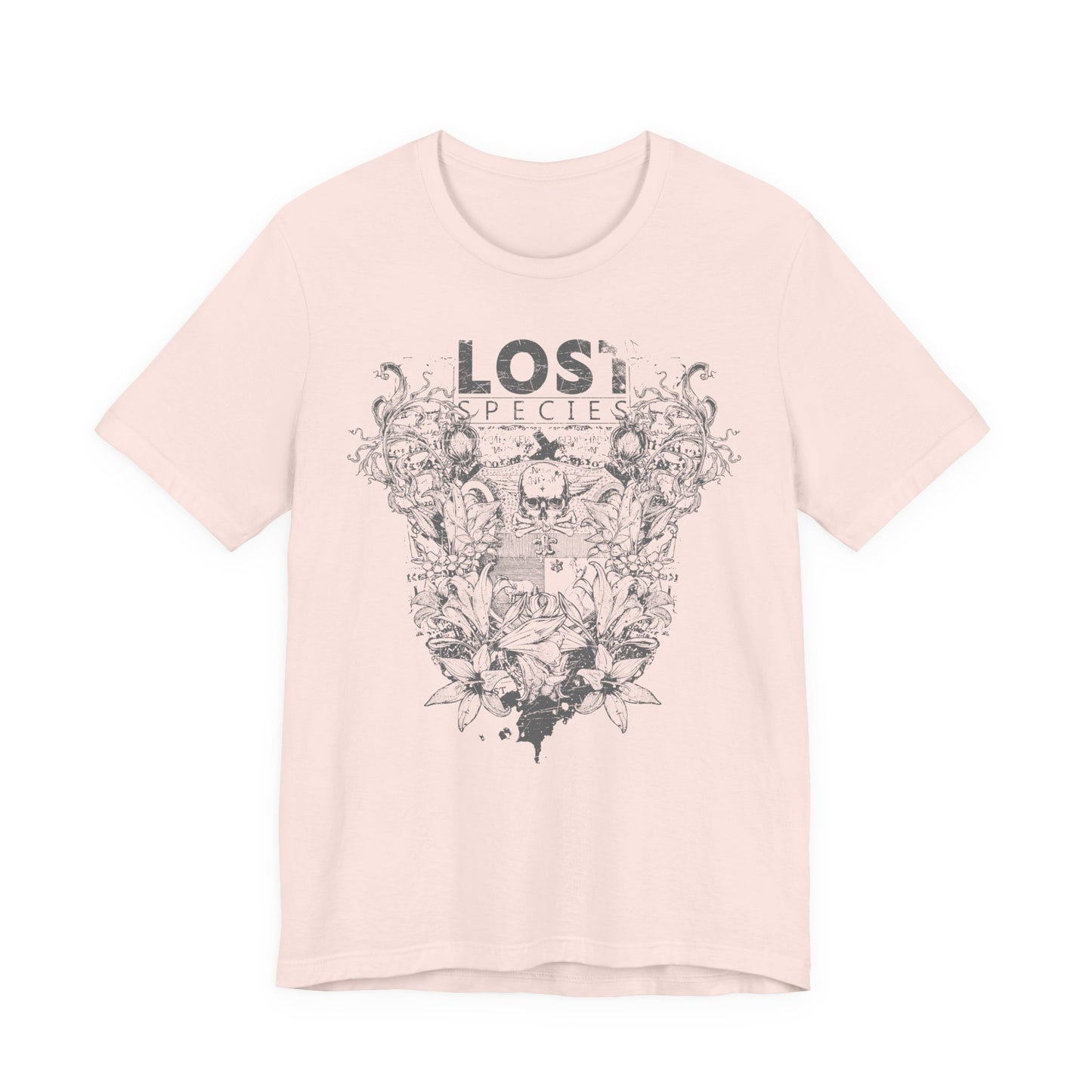 Lost Species Tee Floral Wildlife Illustration Rock Band T-Shirt A-7
