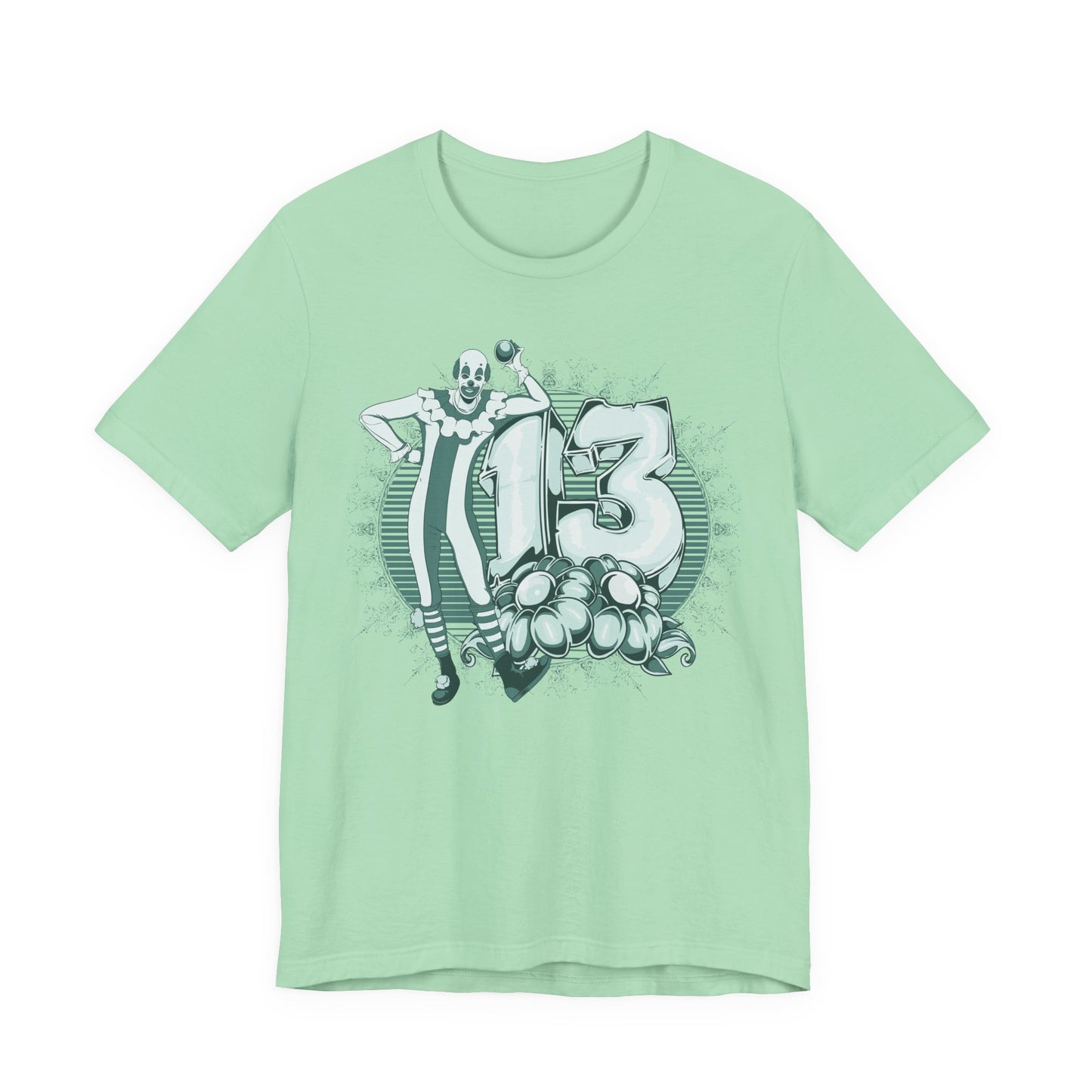 Vintage Clown Graphic Illustration Unisex Cotton T-Shirt Art-39