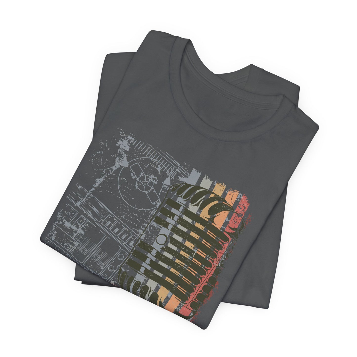 Retro Microphone Graphic Unisex Cotton T-Shirt r9
