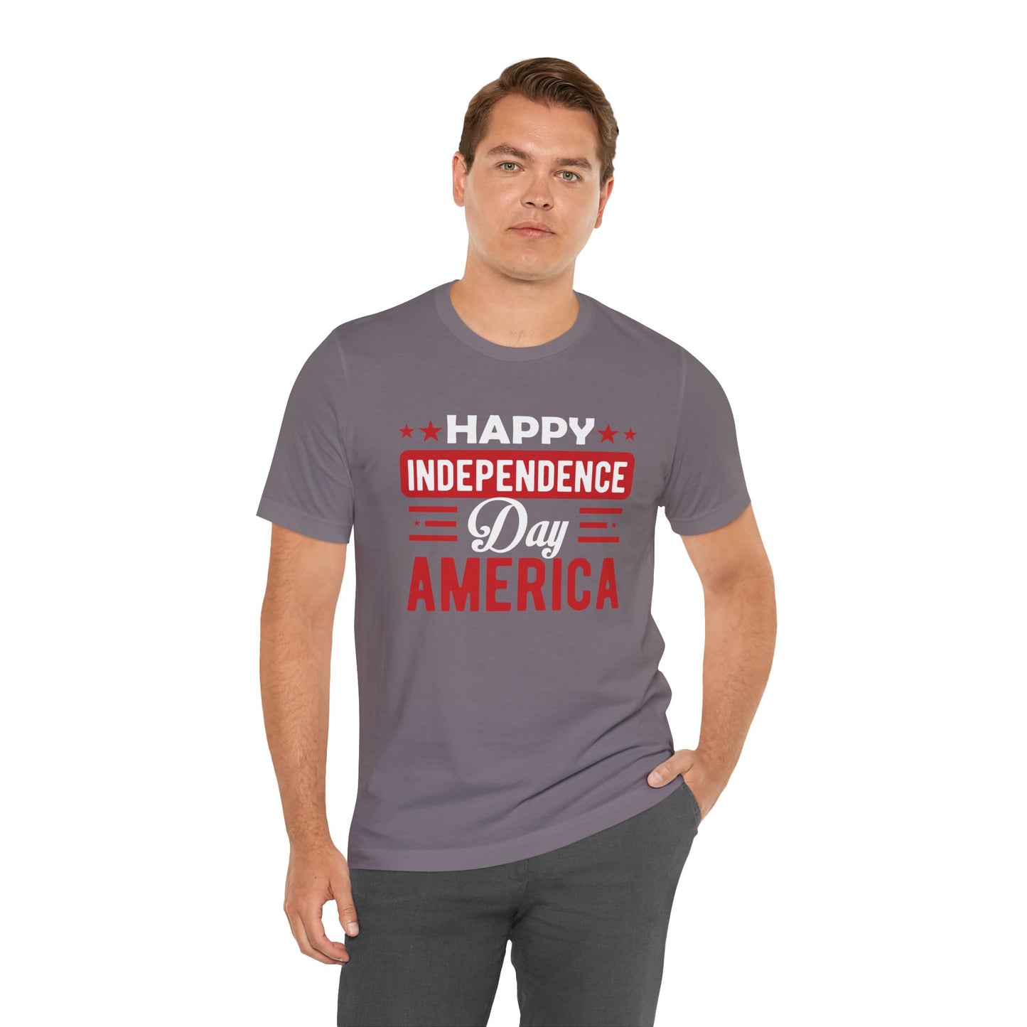 Happy Independence Day America Graphic Unisex Cotton T-Shirt 015