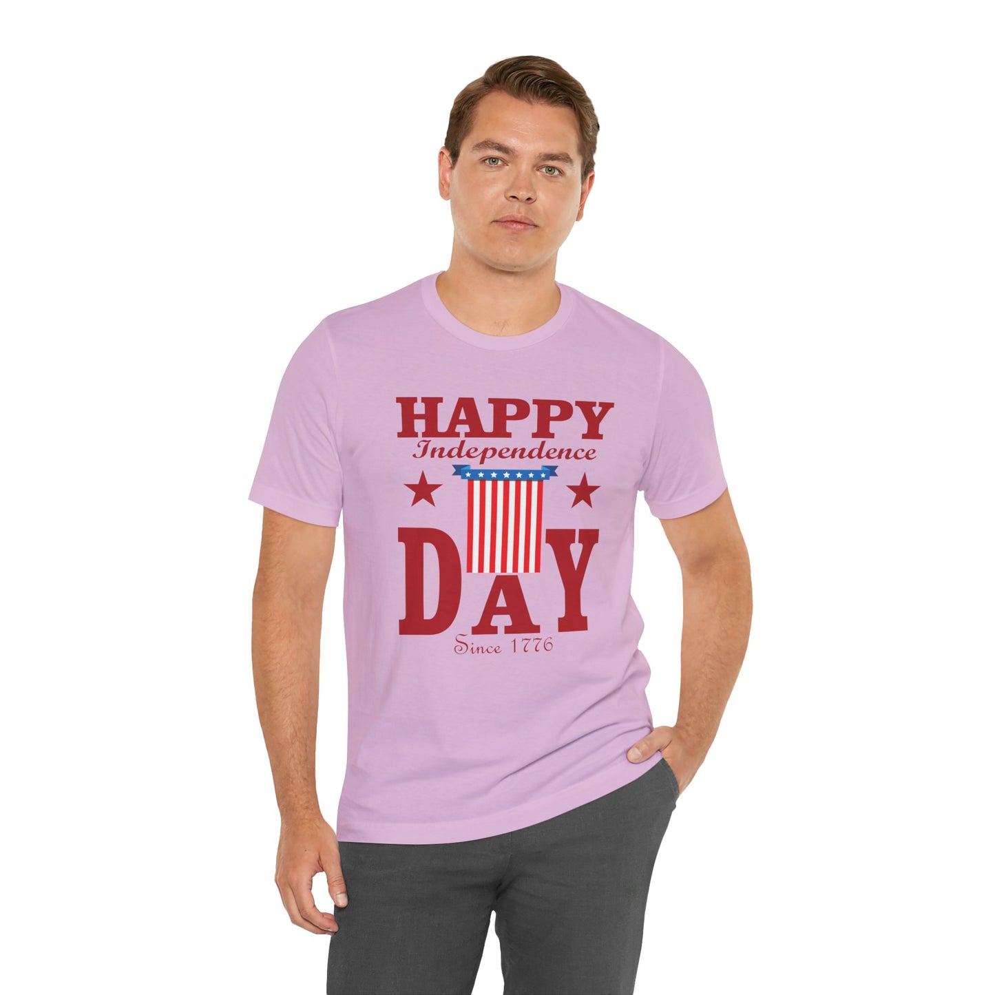 Happy Independence Day Graphic Unisex Cotton T-Shirt 018