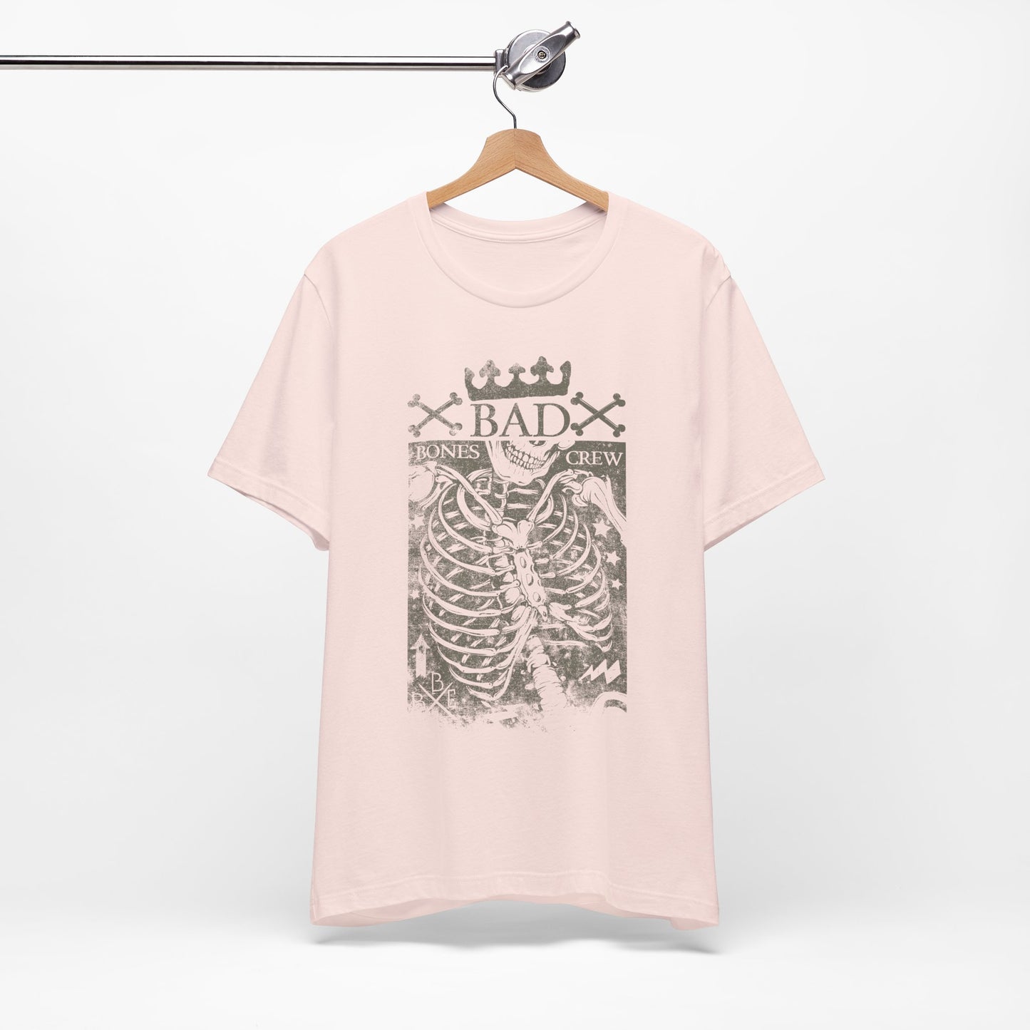 Skeleton Ribcage Tee Bones Crew Graphic Shirt A-10