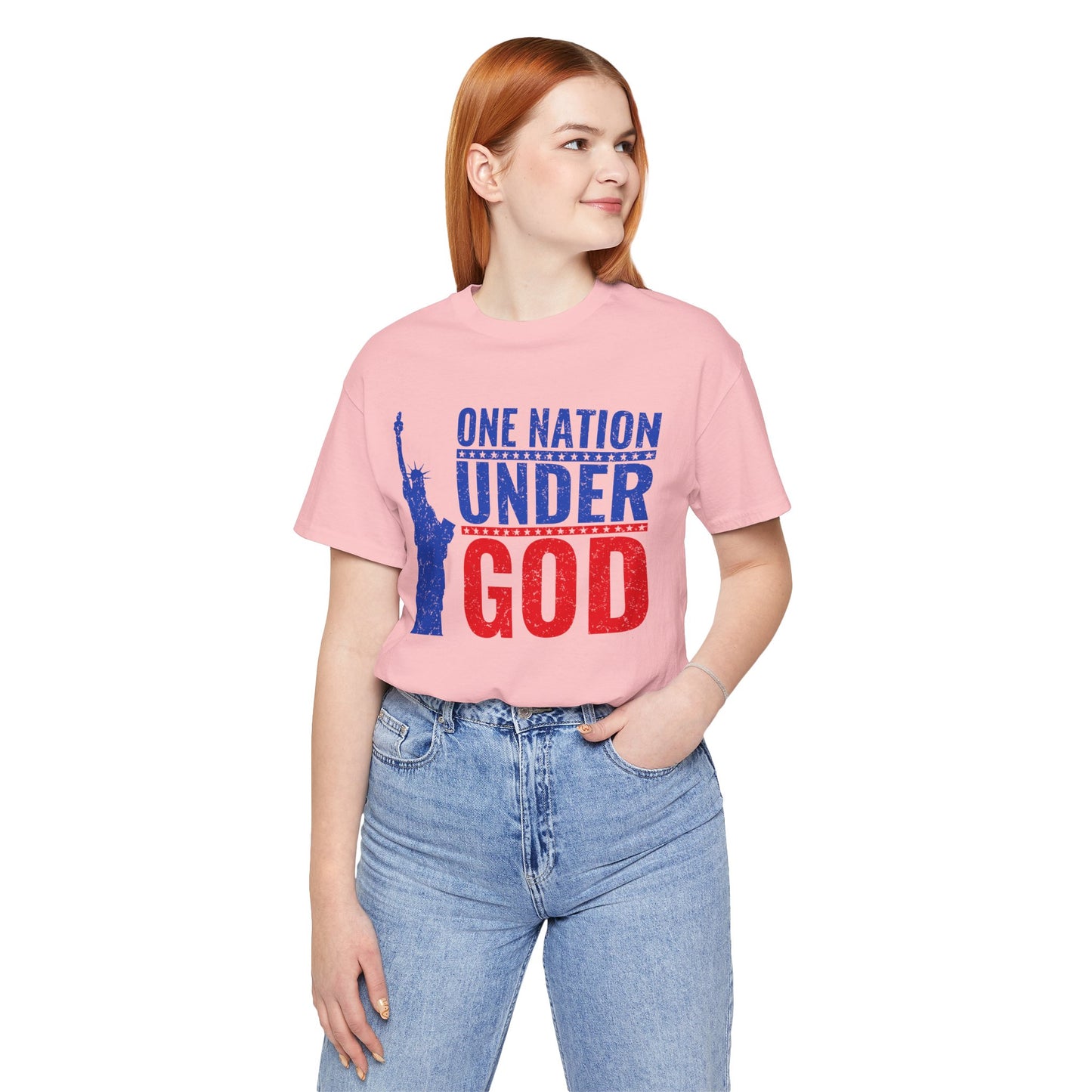 Statue of Liberty Patriotic Graphic Unisex Cotton T-Shirt a6