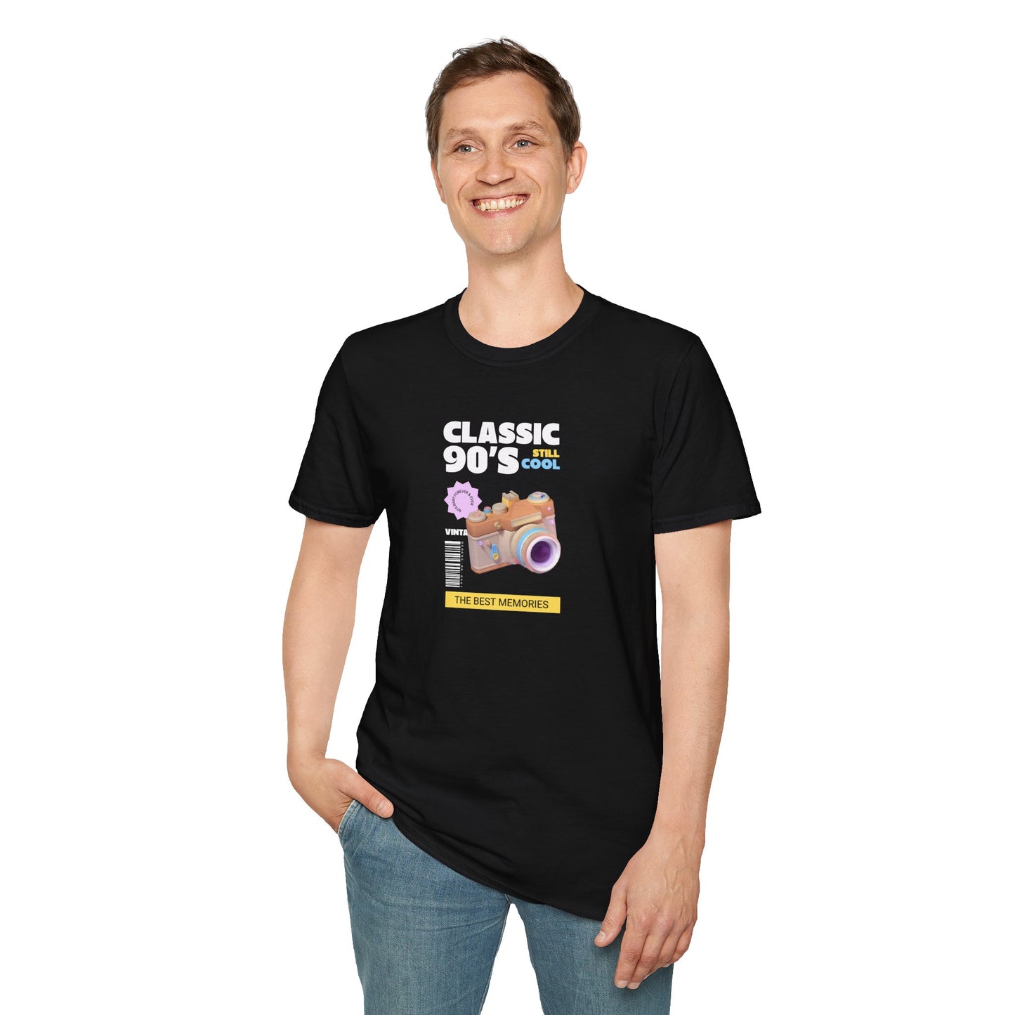 90s Camera T-Shirt Classic 90s Cool Unisex Cotton Retro Photography Tee