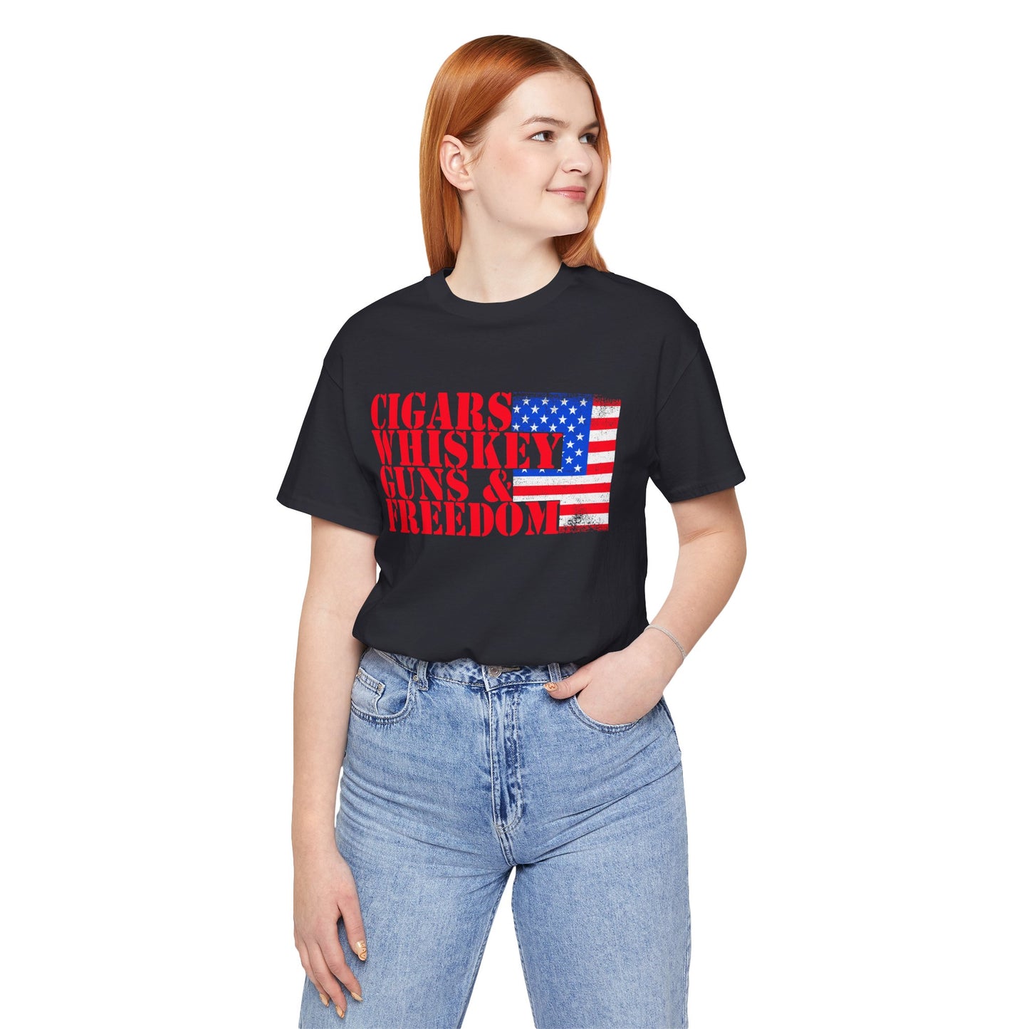 American Flag Graphic Unisex Cotton T-Shirt a2