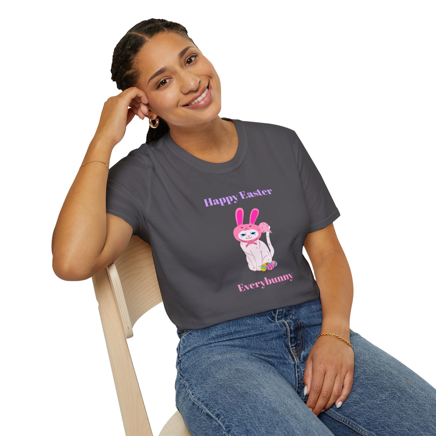 Easter Bunny T-Shirt, Tee Shirt with Easter Signature, T Shirt with Easter Prints, Tee Shirt with Easter Design - 11
