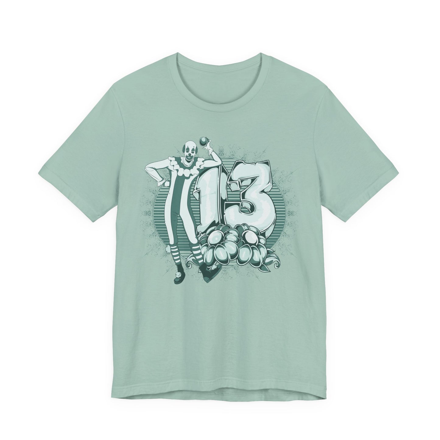 Vintage Clown Graphic Illustration Unisex Cotton T-Shirt Art-39