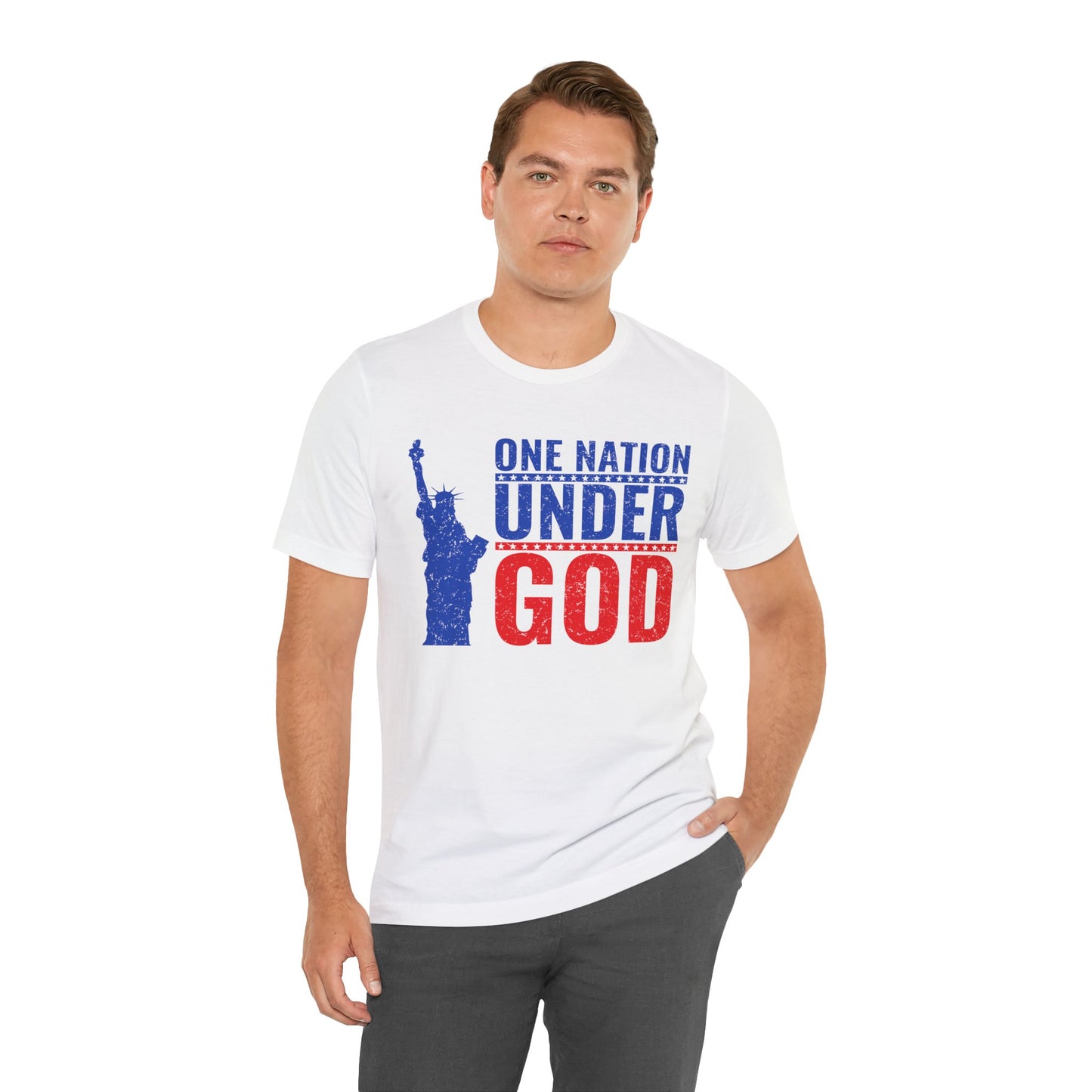 Statue of Liberty Patriotic Graphic Unisex Cotton T-Shirt a6