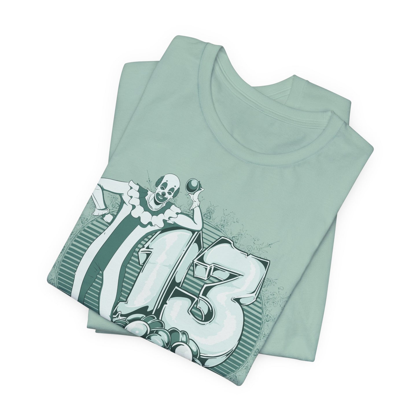Vintage Clown Graphic Illustration Unisex Cotton T-Shirt Art-39