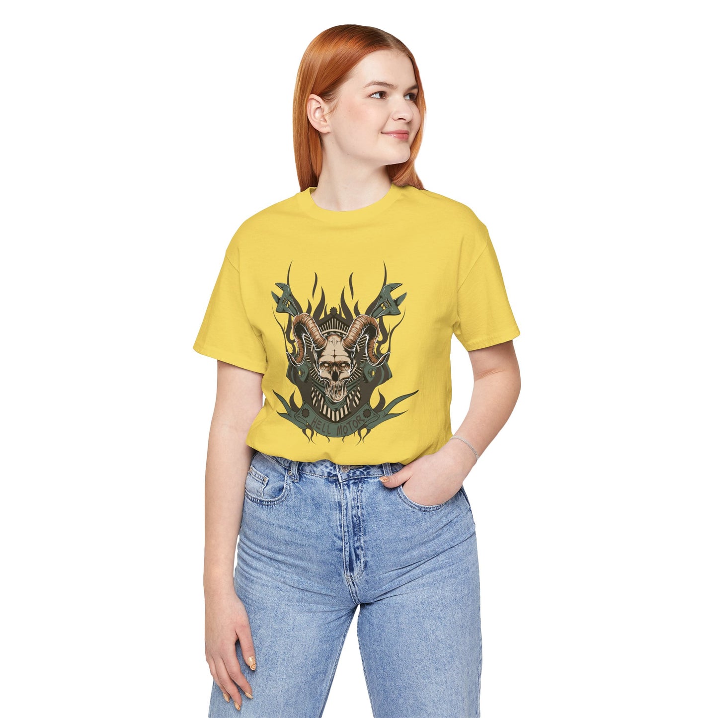Gothic Skull Graphic Design Unisex Cotton Tee Art-49