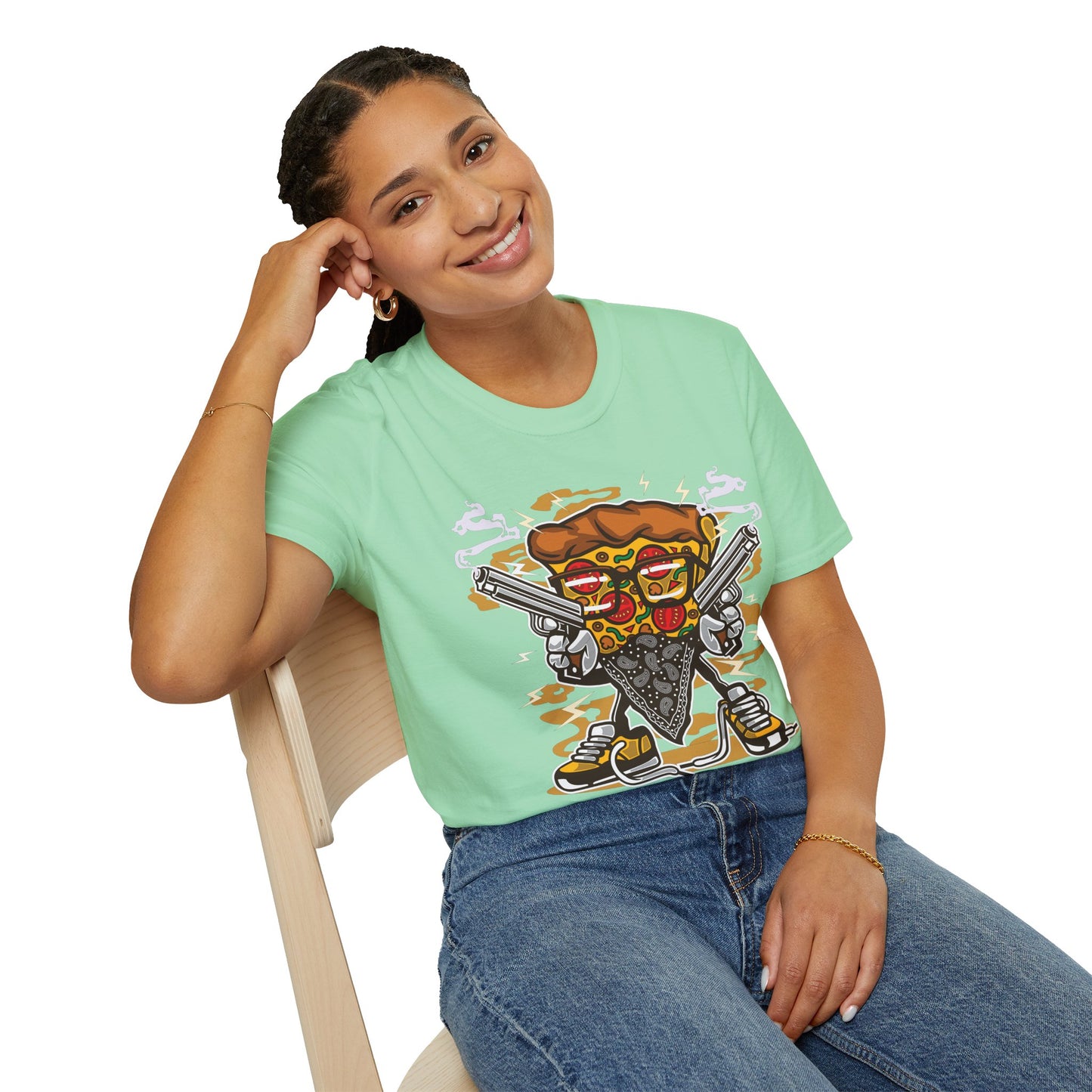 Cartoon Animation Tee Shirt Unisex Funny Graphic Gildan Softstyle 64000 Cotton Tee