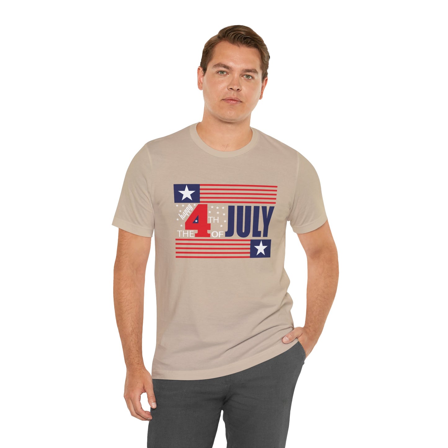 4th of July Flag Independence Day Graphic Unisex Cotton T-Shirt 014