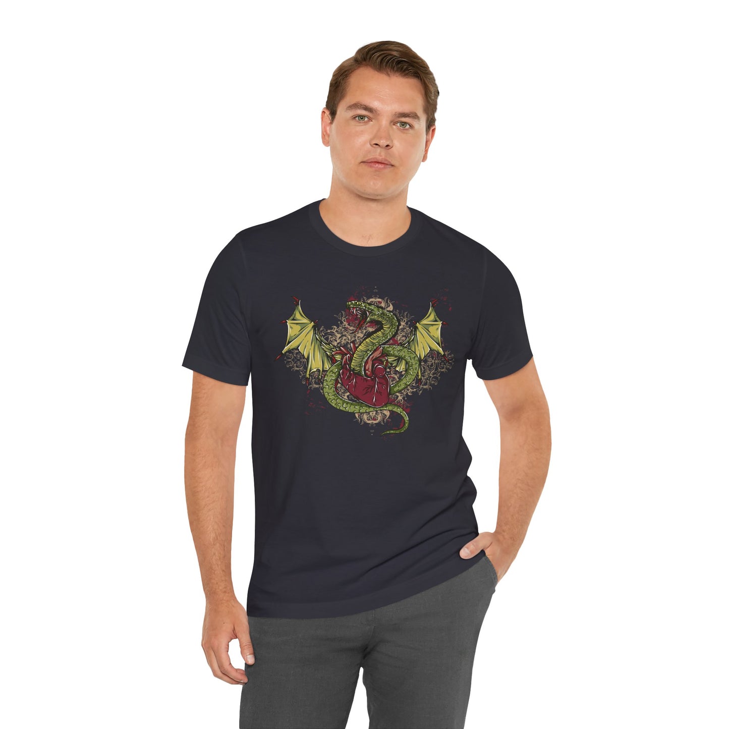 Dragon Illustration Graphic Unisex Cotton T-Shirt r29