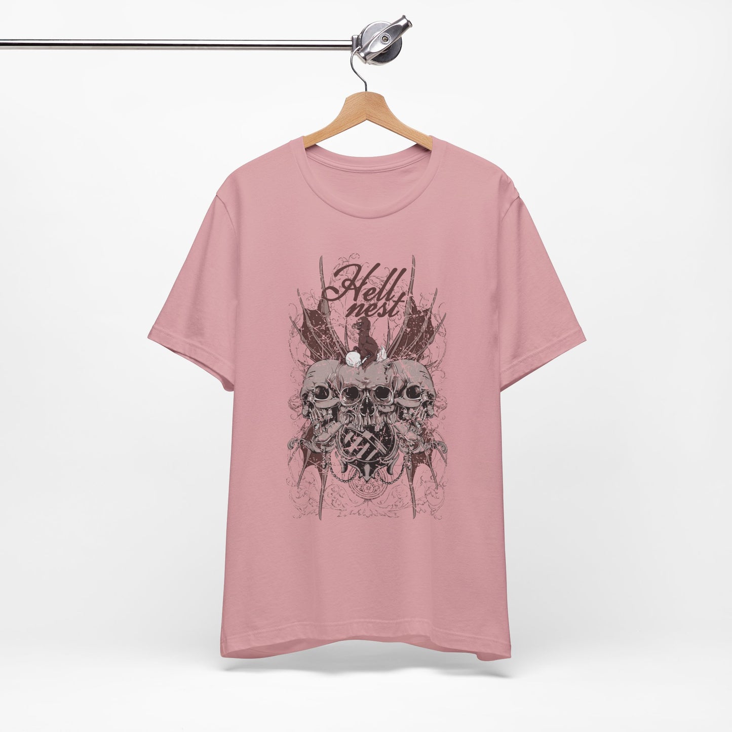 Skull Cluster graphic tee Gothic skulls grunge floral design