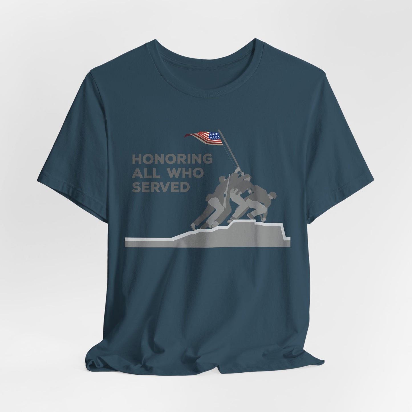 Iwo Jima Flag Raising honoring all who served T-Shirt Military Memorial Unisex Cotton Tee v52