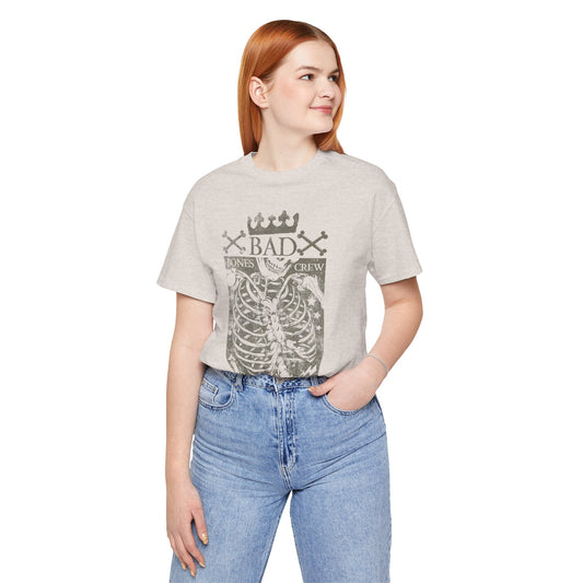 Skeleton Ribcage Tee Bones Crew Graphic Shirt A-10