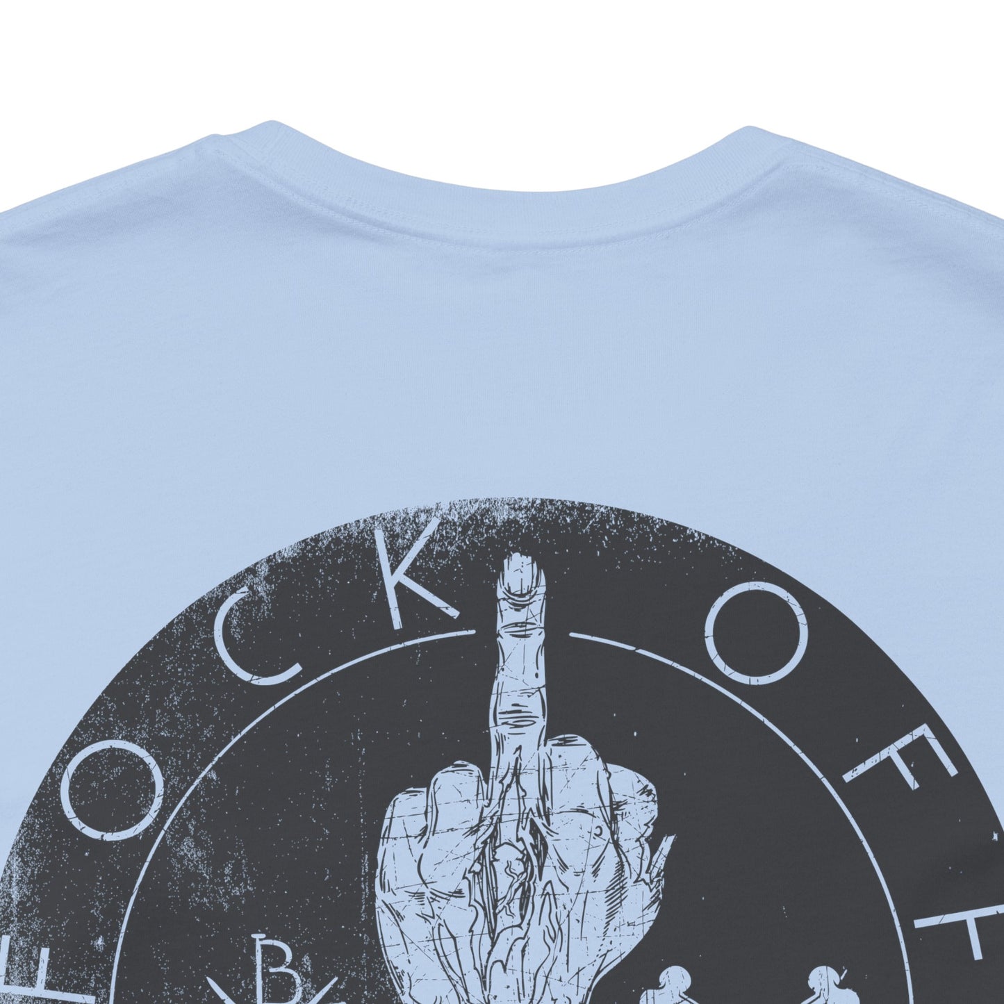 Fk Off Please tee Graphic Middle Finger Skull Design T-Shirt A-11