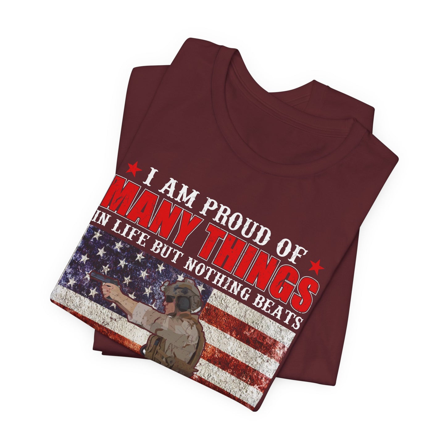Veteran's Daughter T-Shirt American Flag Military Proud  Unisex Cotton Tee v28