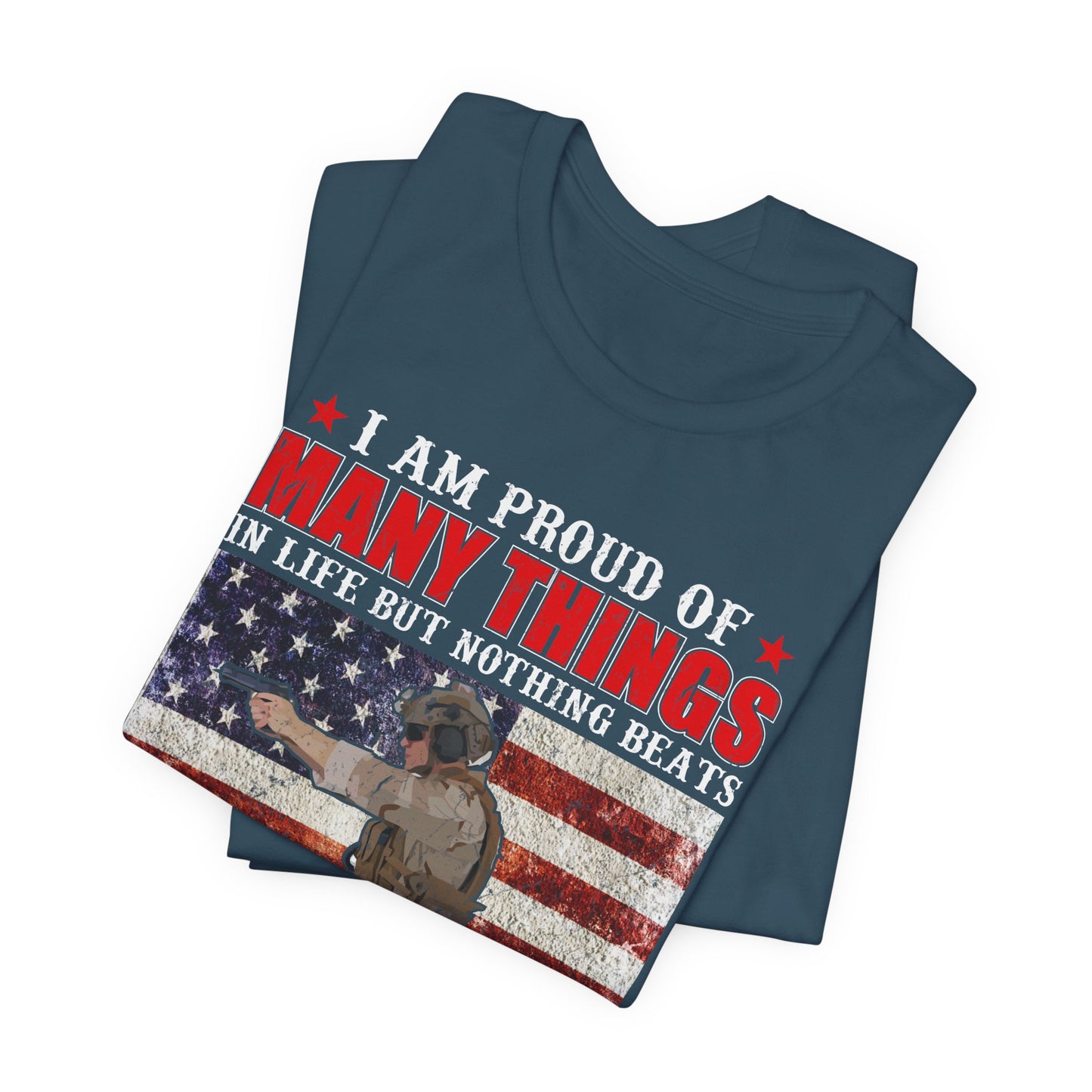 Veteran's Daughter T-Shirt American Flag Military Proud  Unisex Cotton Tee v28