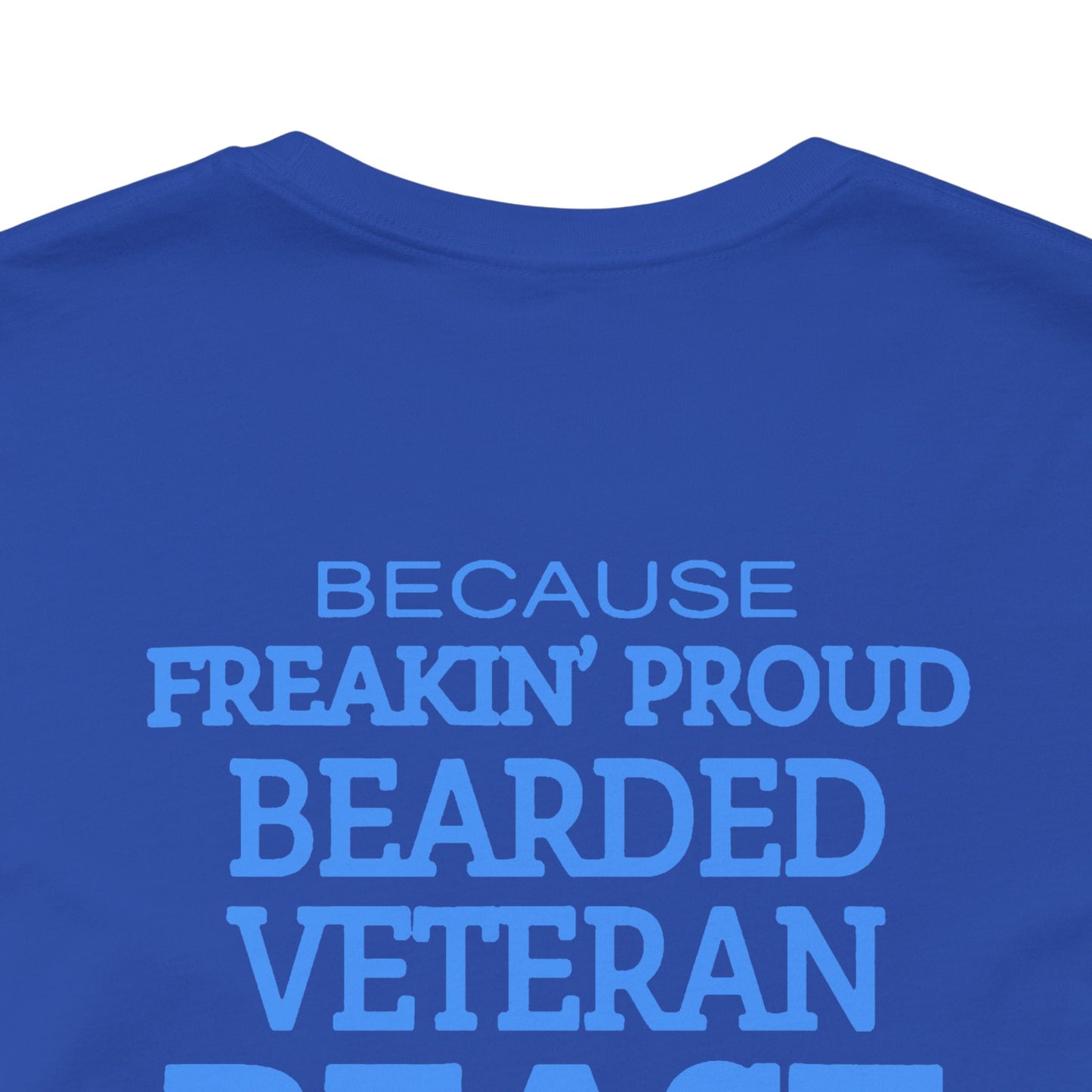 Bearded Veteran Beast T-Shirt Military Skull Beard Graphic Unisex Cotton Tee v46