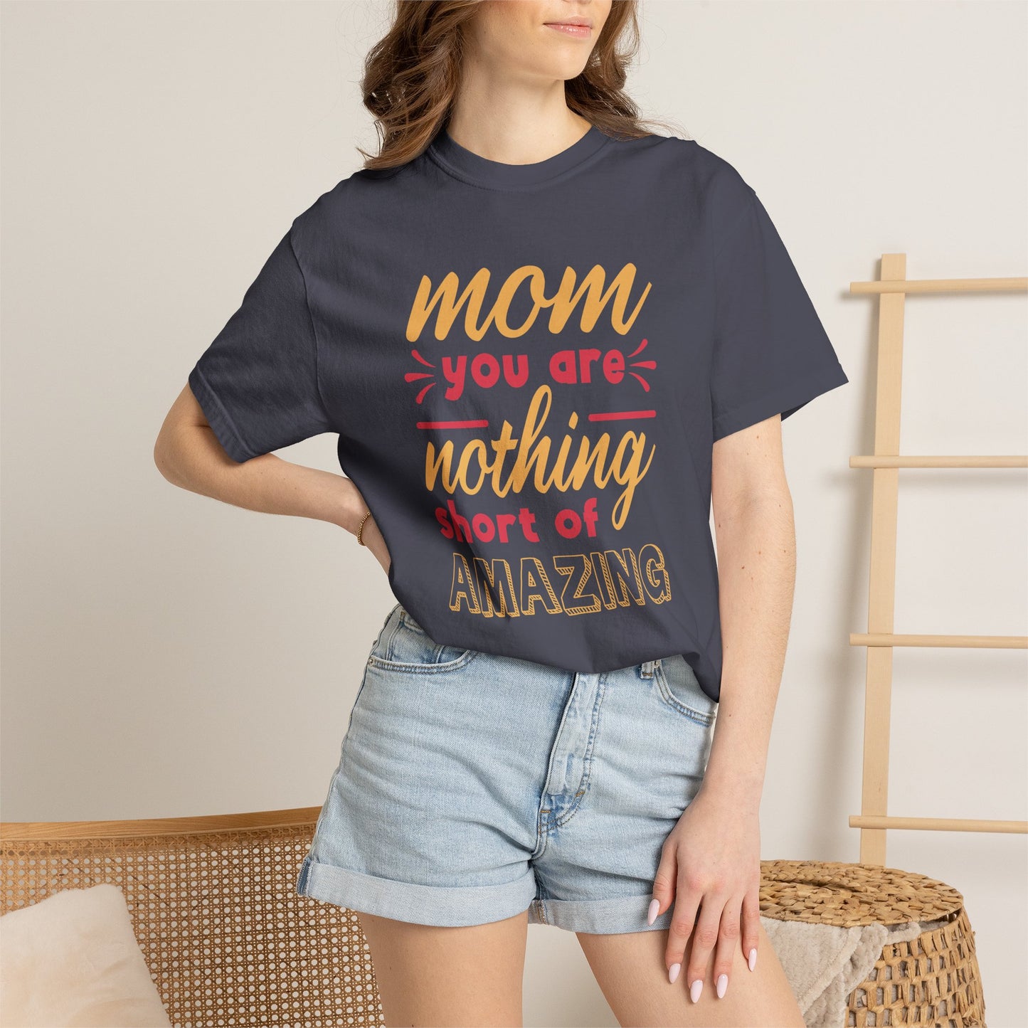 Mom T-shirt Mother's Day Mama Tee Unisex Comfort Colors Garment-Dyed Cotton h21