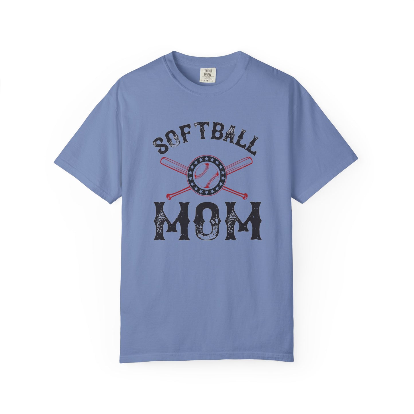 Softball Mom T-shirt Mother Day Mama Tee Unisex Comfort Colors Garment-Dyed Cotton h92