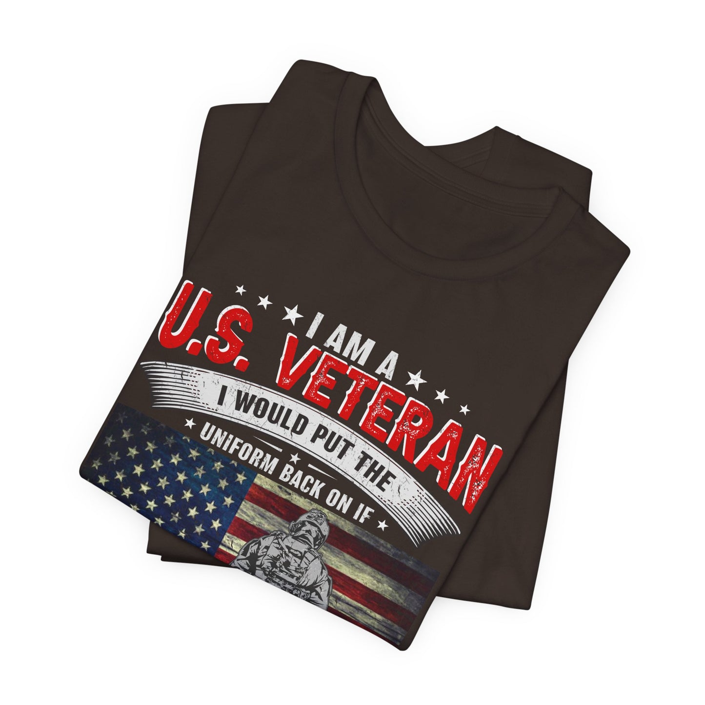 I Am A U.S. Veteran shirt American Flag Military Veteran Unisex Cotton Tee v25