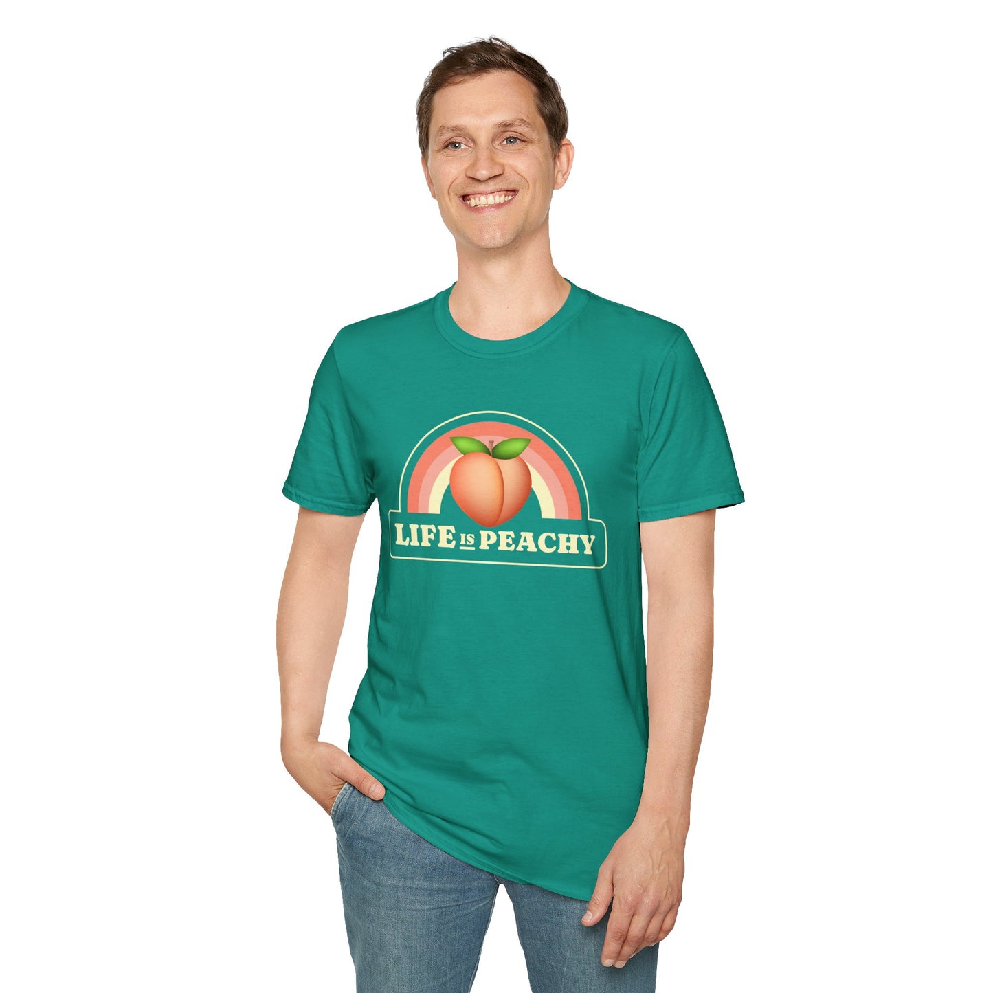 Food Tees, Funny Food T Shirts, Funny T Shirts, Shirt with Fruits, Shirt with Peach