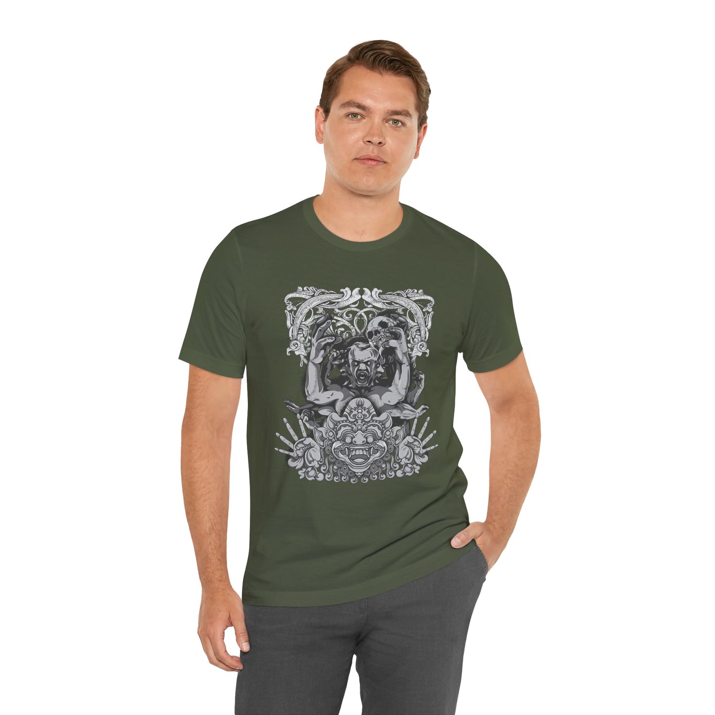 Mask Artwork Illustration Graphic Unisex Cotton T-Shirt r17