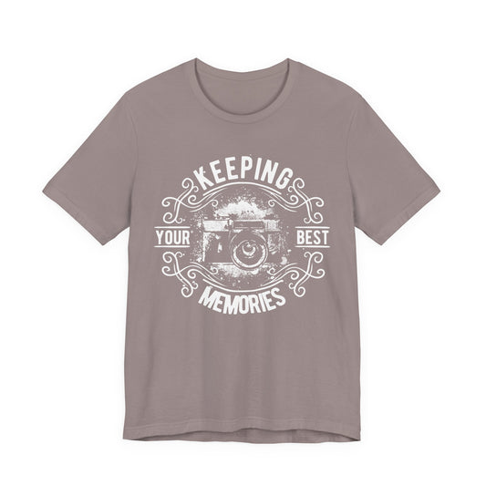 Keeping Your Best Memories T-Shirt Vintage Camera Graphic T-Shirt A-5